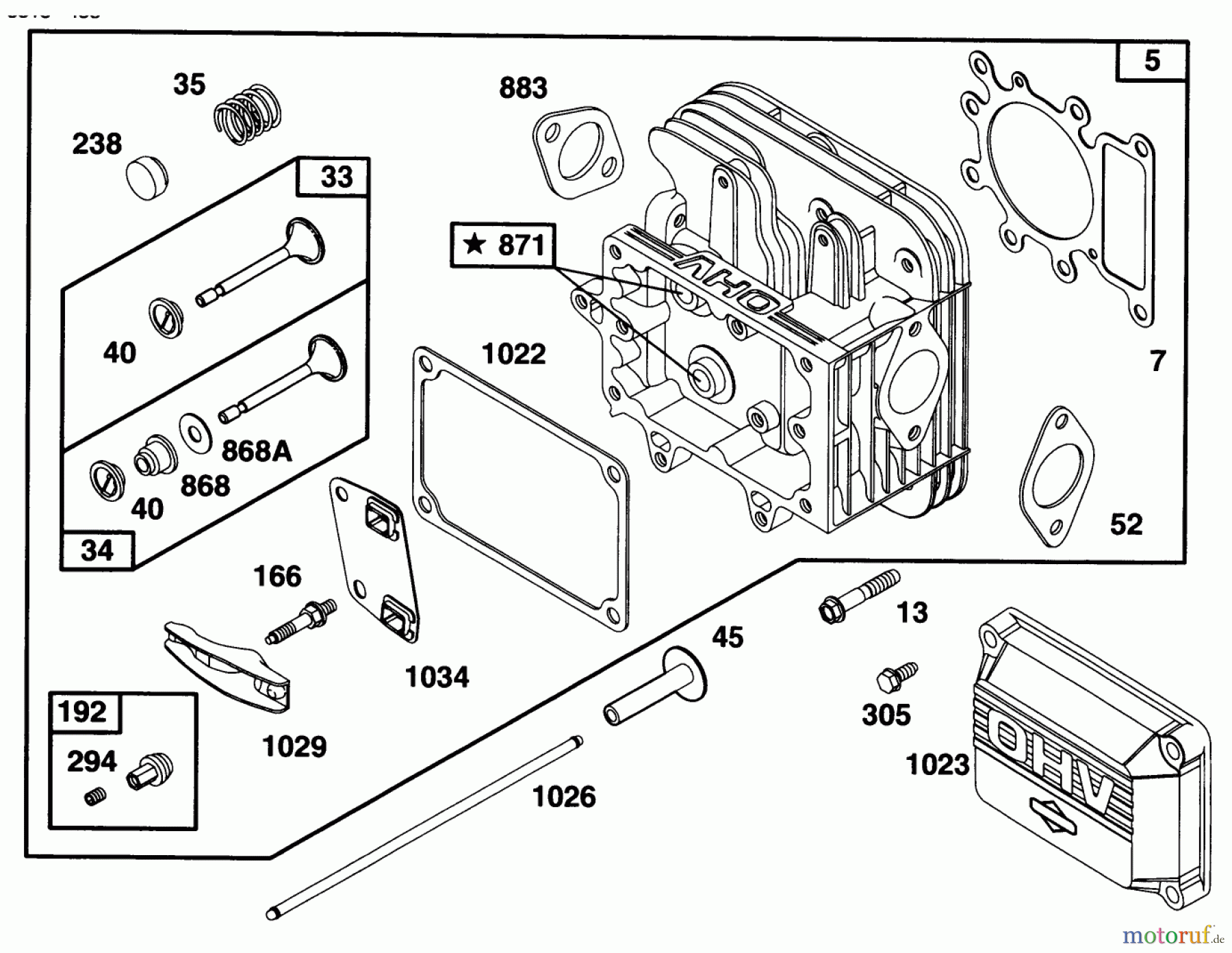 Toro Neu Mowers, Lawn & Garden Tractor Seite 1 71217 (14-38HXL) - Toro 14-38HXL Lawn Tractor, 1996 (6900001-6999999) ENGINE BRIGGS & STRATTON MODEL 28N777-0174-01 #2