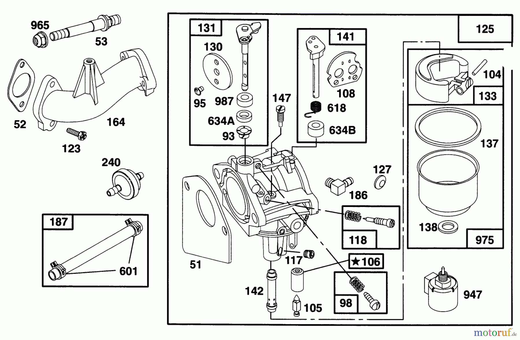 Toro Neu Mowers, Lawn & Garden Tractor Seite 1 71217 (14-38HXL) - Toro 14-38HXL Lawn Tractor, 1996 (6900001-6999999) ENGINE BRIGGS & STRATTON MODEL 28N777-0174-01 #5