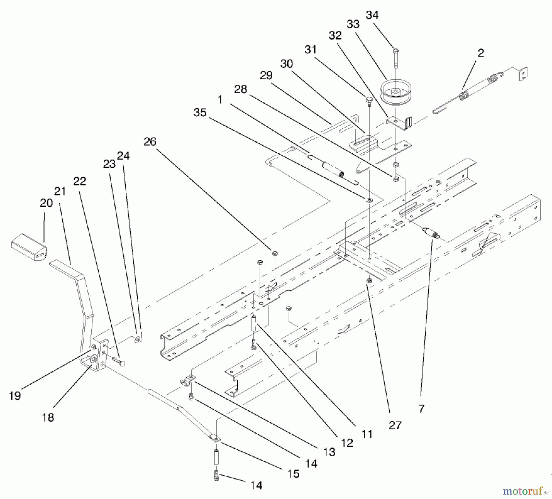  Toro Neu Mowers, Lawn & Garden Tractor Seite 1 71217 (14-38HXL) - Toro 14-38HXL Lawn Tractor, 1997 (7900001-7999999) CLUTCH ASSEMBLY