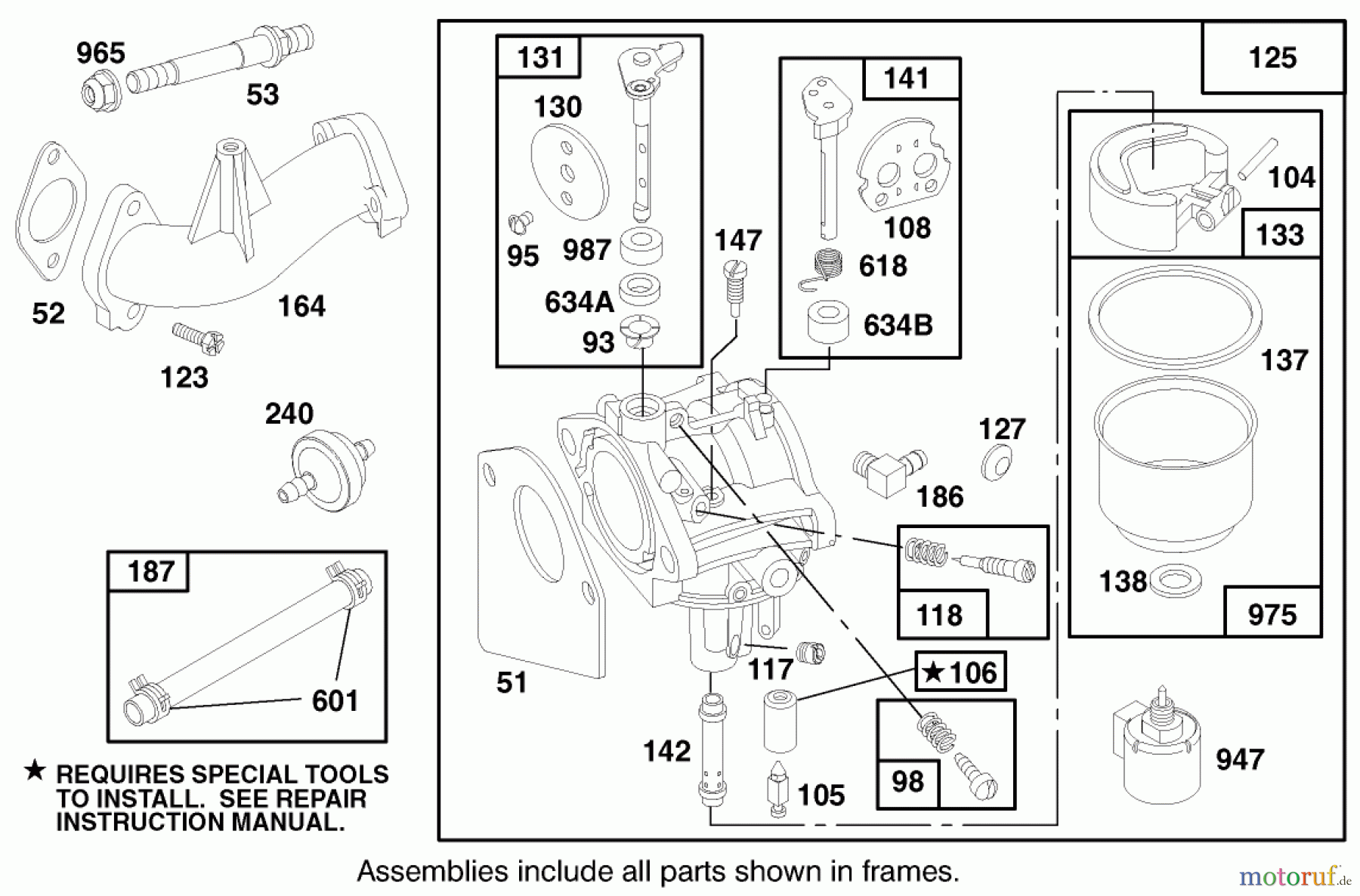 Toro Neu Mowers, Lawn & Garden Tractor Seite 1 71217 (14-38HXL) - Toro 14-38HXL Lawn Tractor, 1997 (7900001-7999999) ENGINE BRIGGS & STRATTON MODEL 28N777-0174-016