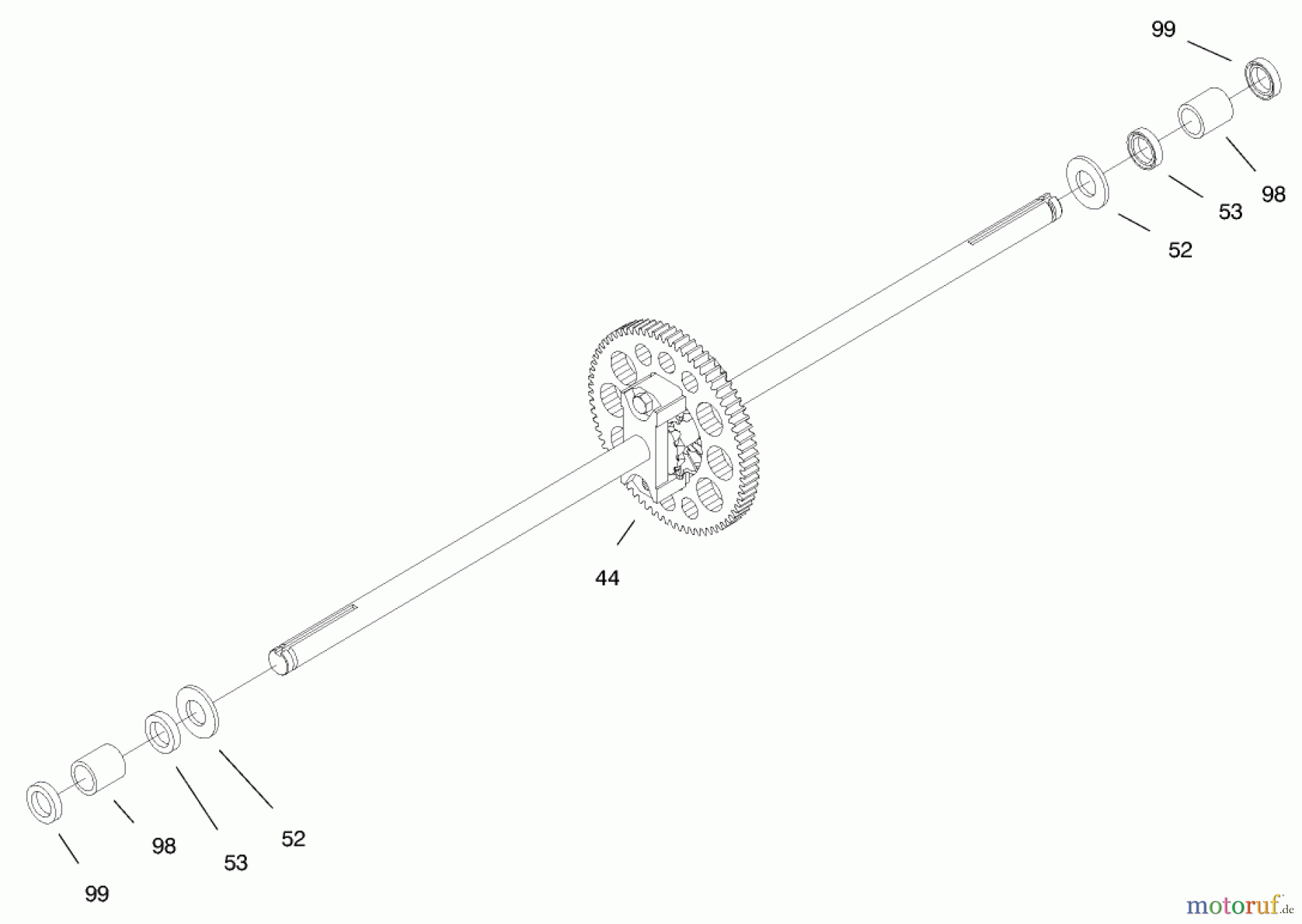 Toro Neu Mowers, Lawn & Garden Tractor Seite 1 71217 (14-38HXL) - Toro 14-38HXL Lawn Tractor, 1997 (7900001-7999999) HYDRO TRANSAXLE ASSEMBLY #2