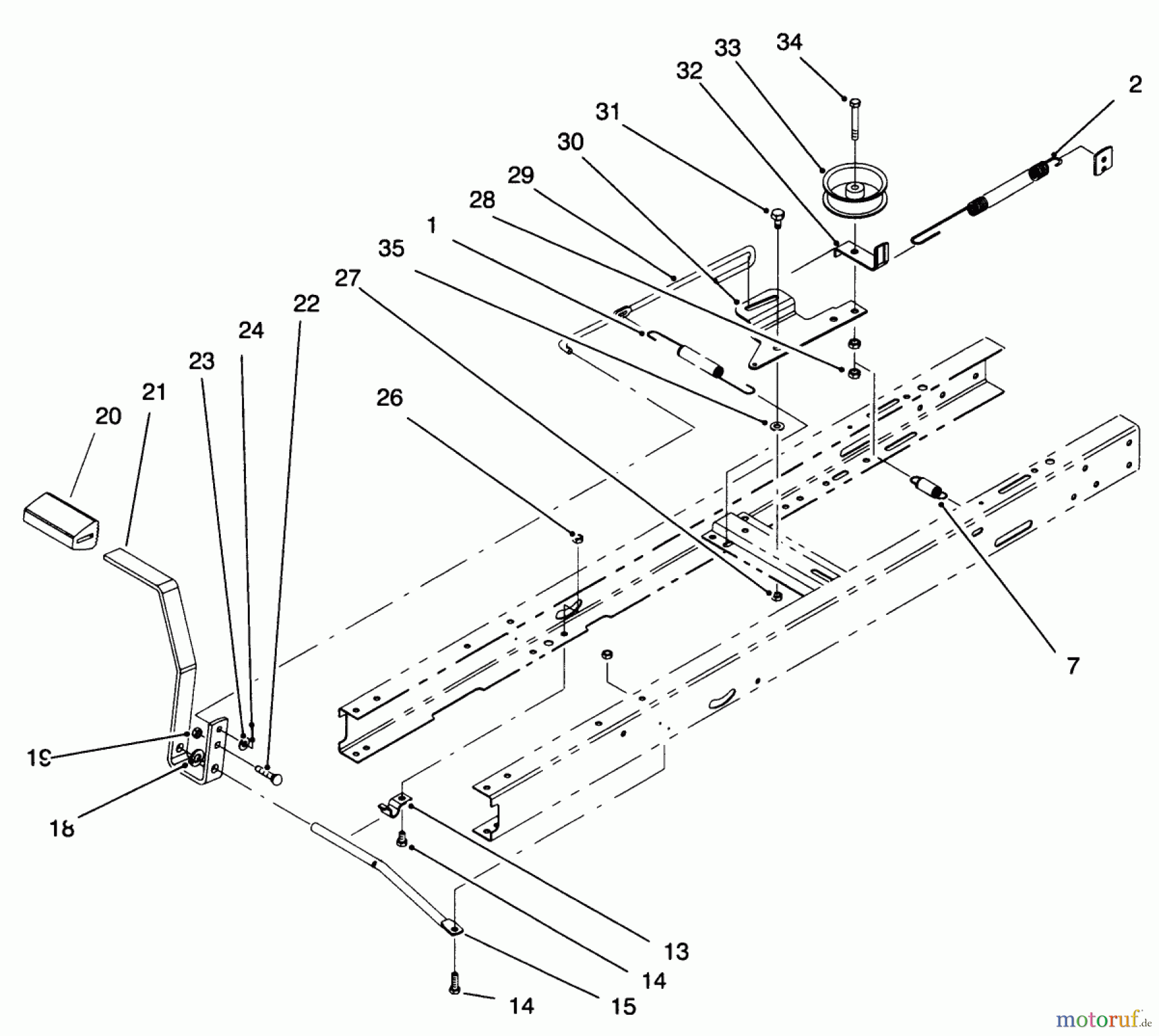  Toro Neu Mowers, Lawn & Garden Tractor Seite 1 71196 (16-44HXL) - Toro 16-44HXL Lawn Tractor, 1996 (6900001-6999999) CLUTCH ASSEMBLY
