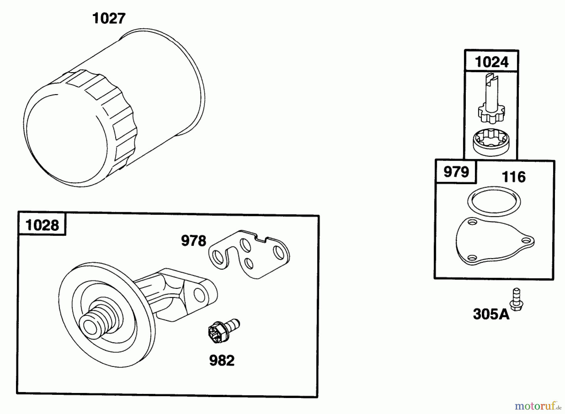 Toro Neu Mowers, Lawn & Garden Tractor Seite 1 71196 (16-44HXL) - Toro 16-44HXL Lawn Tractor, 1996 (6900001-6999999) ENGINE BRIGGS & STRATTON MODEL 28Q777-0668-A1 #4