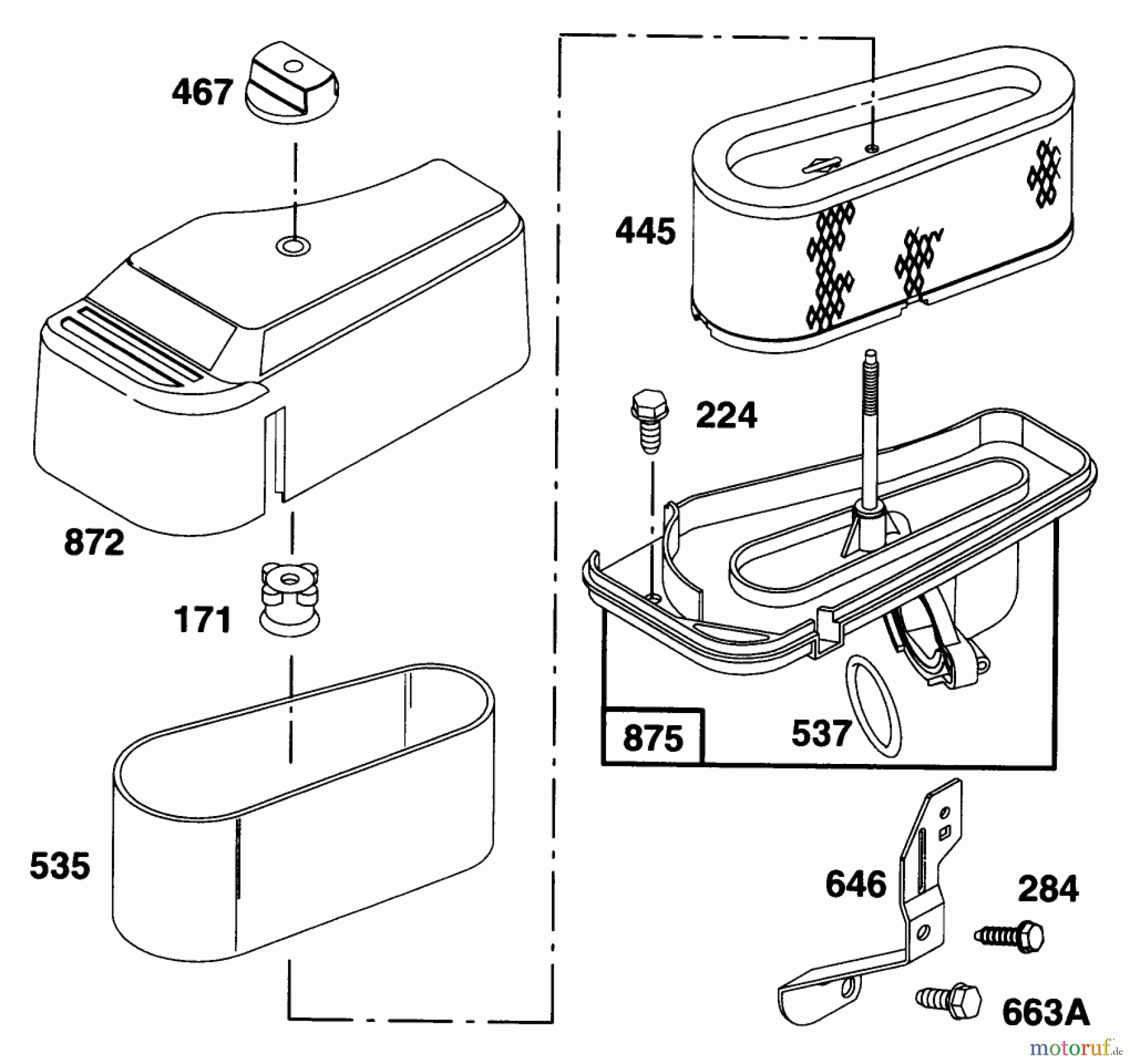 Toro Neu Mowers, Lawn & Garden Tractor Seite 1 71196 (16-44HXL) - Toro 16-44HXL Lawn Tractor, 1996 (6900001-6999999) ENGINE BRIGGS & STRATTON MODEL 28Q777-0668-A1 #6