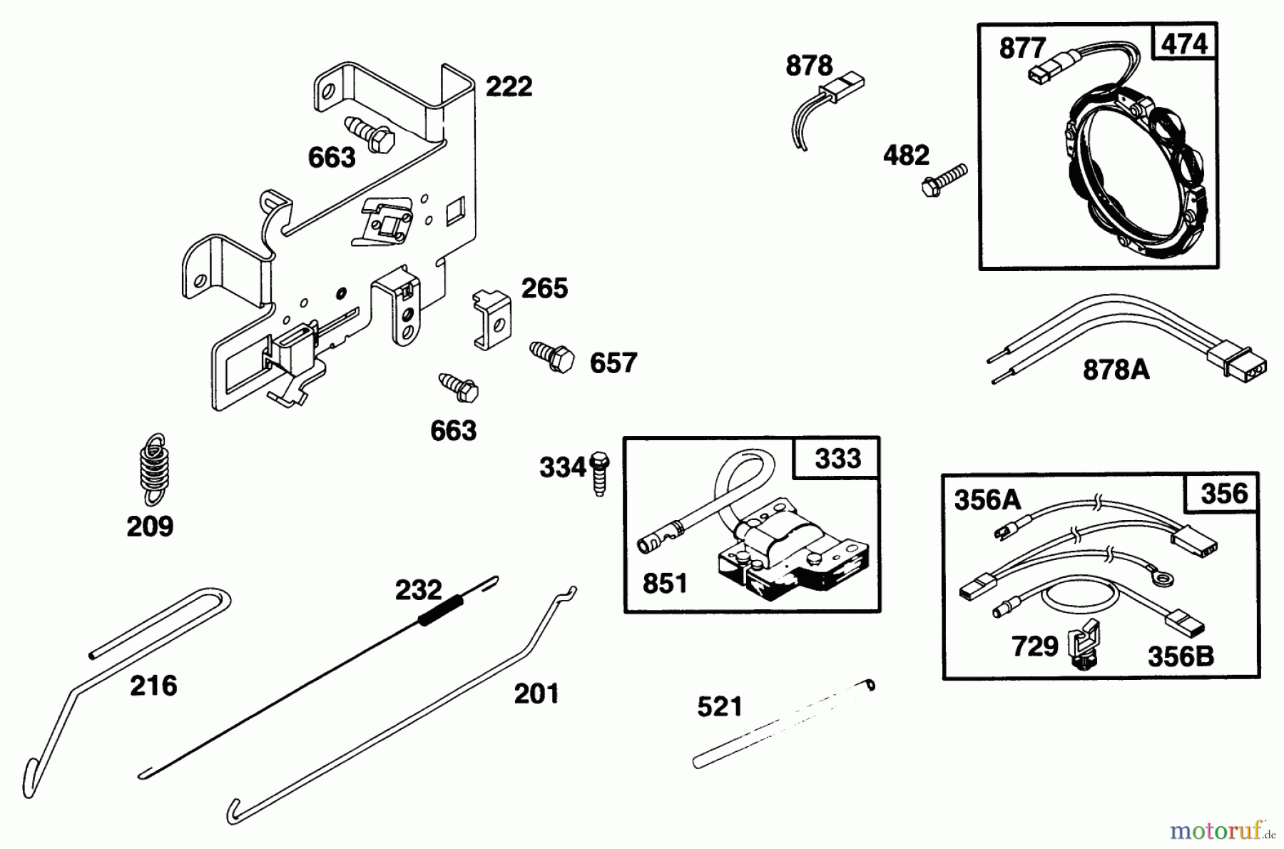 Toro Neu Mowers, Lawn & Garden Tractor Seite 1 71196 (16-44HXL) - Toro 16-44HXL Lawn Tractor, 1996 (6900001-6999999) ENGINE BRIGGS & STRATTON MODEL 28Q777-0668-A1 #7