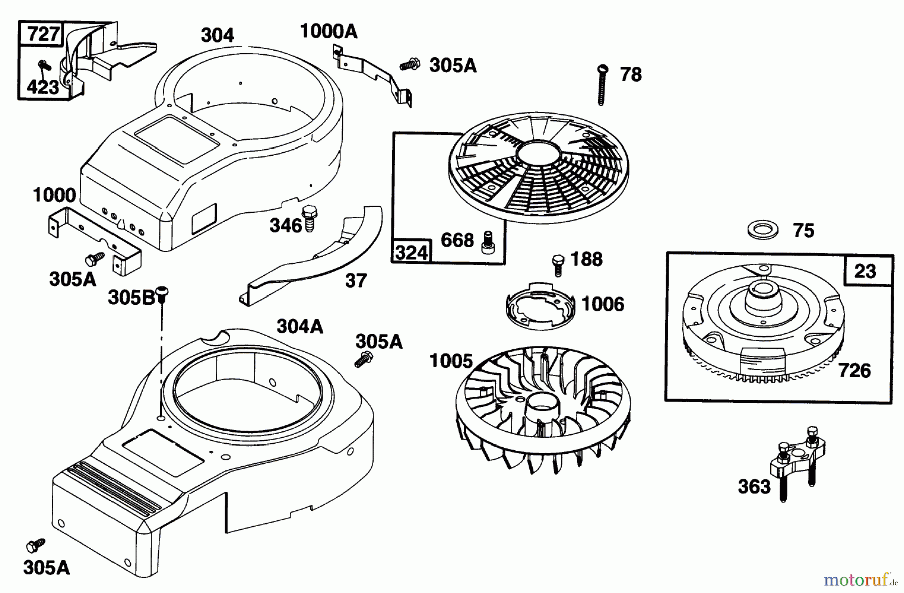 Toro Neu Mowers, Lawn & Garden Tractor Seite 1 71196 (16-44HXL) - Toro 16-44HXL Lawn Tractor, 1996 (6900001-6999999) ENGINE BRIGGS & STRATTON MODEL 28Q777-0668-A1 #8