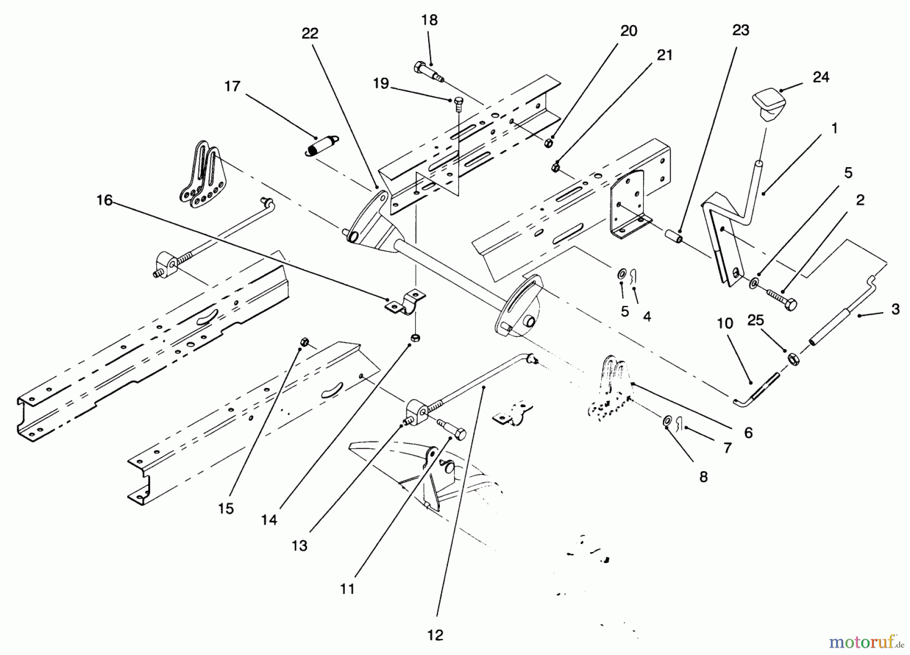 Toro Neu Mowers, Lawn & Garden Tractor Seite 1 71196 (16-44HXL) - Toro 16-44HXL Lawn Tractor, 1996 (6900001-6999999) HEIGHT OF CUT ASSEMBLY