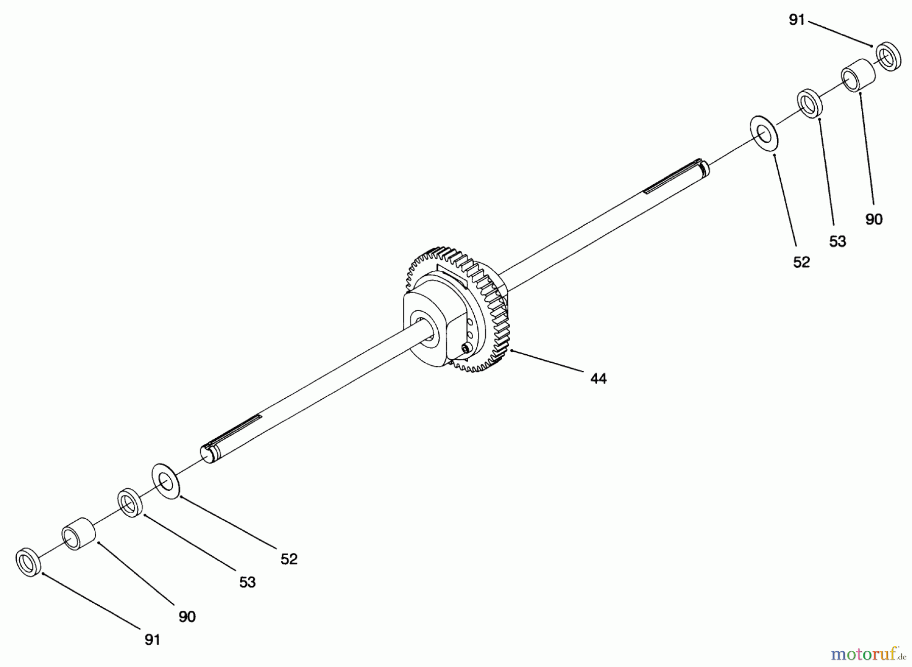 Toro Neu Mowers, Lawn & Garden Tractor Seite 1 71196 (16-44HXL) - Toro 16-44HXL Lawn Tractor, 1996 (6900001-6999999) HYDRO TRANSAXLE ASSEMBLY #2