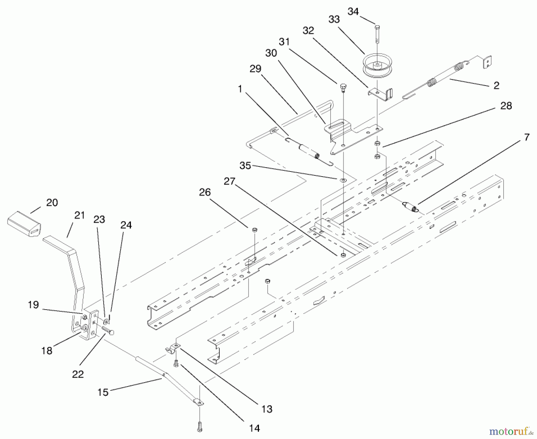  Toro Neu Mowers, Lawn & Garden Tractor Seite 1 71196 (16-44HXL) - Toro 16-44HXL Lawn Tractor, 1997 (7900001-7999999) CLUTCH ASSEMBLY