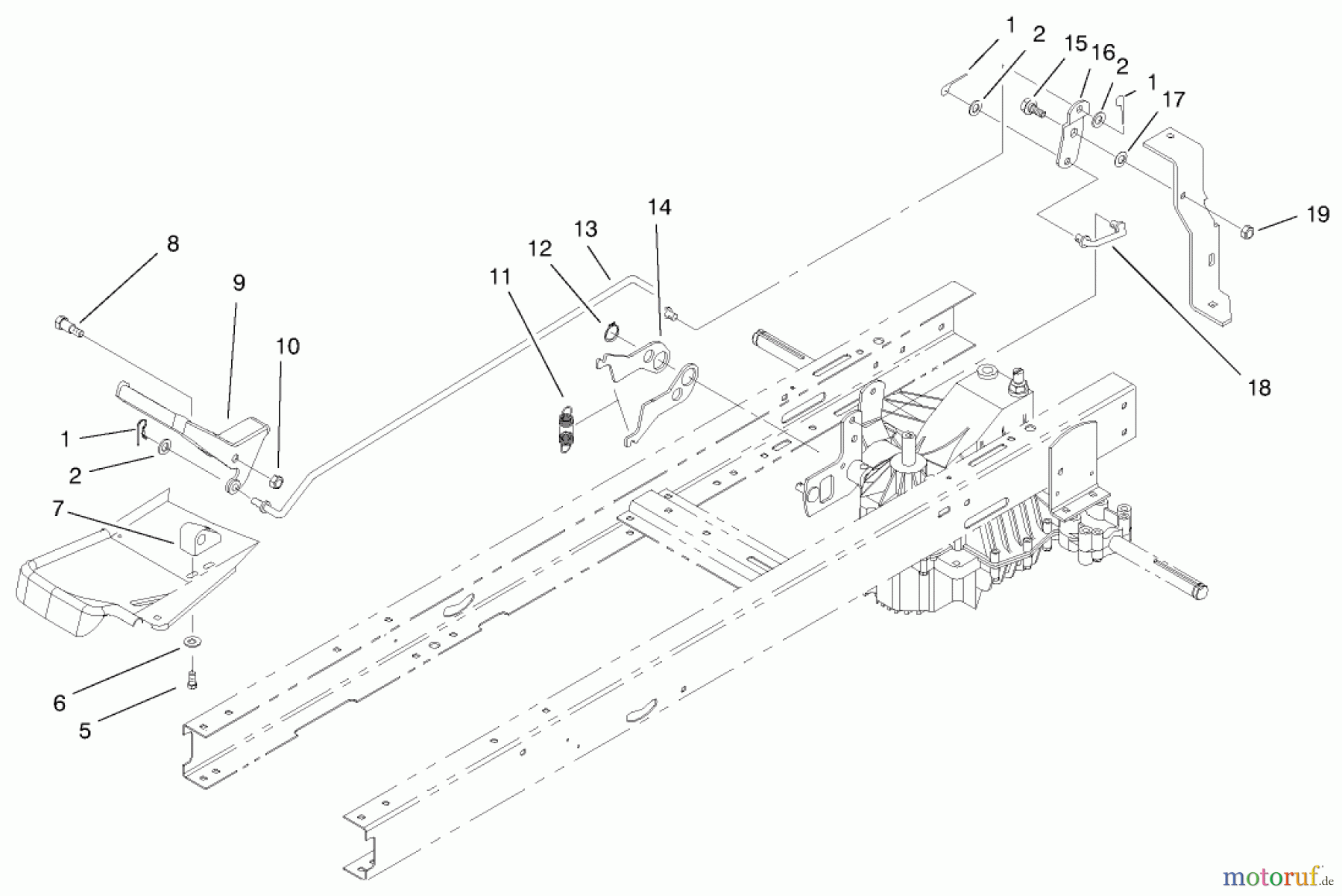 Toro Neu Mowers, Lawn & Garden Tractor Seite 1 71196 (16-44HXL) - Toro 16-44HXL Lawn Tractor, 1997 (7900001-7999999) SPEED CONTROL ASSEMBLY