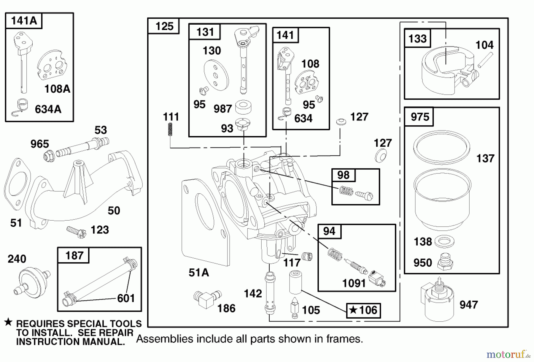 Toro Neu Mowers, Lawn & Garden Tractor Seite 1 71196 (16-44HXL) - Toro 16-44HXL Lawn Tractor, 1998 (8900001-8999999) ENGINE BRIGGS & STRATTON MODEL 28Q777-0668-E1 #4