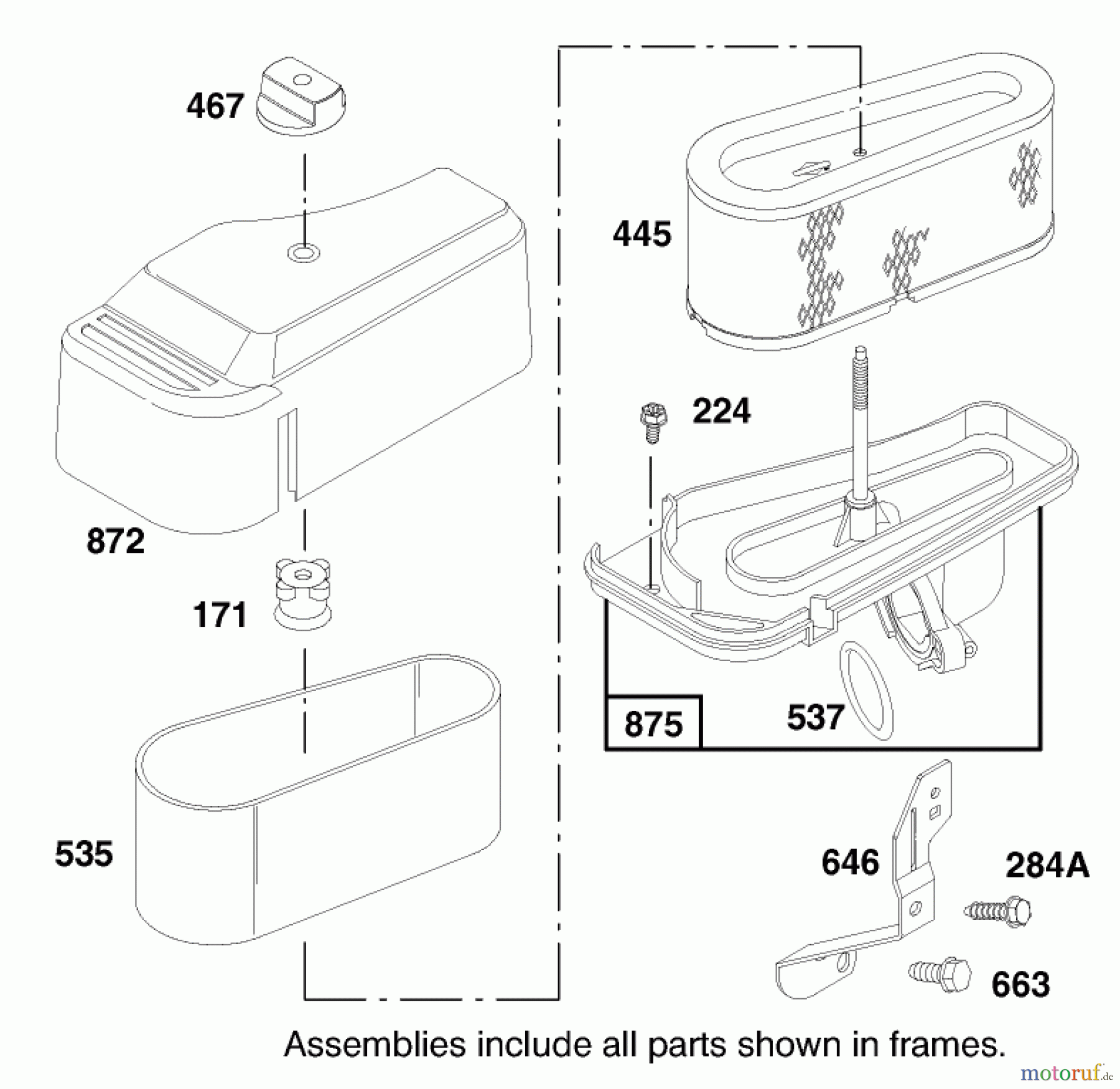 Toro Neu Mowers, Lawn & Garden Tractor Seite 1 71196 (16-44HXL) - Toro 16-44HXL Lawn Tractor, 1998 (8900001-8999999) ENGINE BRIGGS & STRATTON MODEL 28Q777-0668-E1 #5