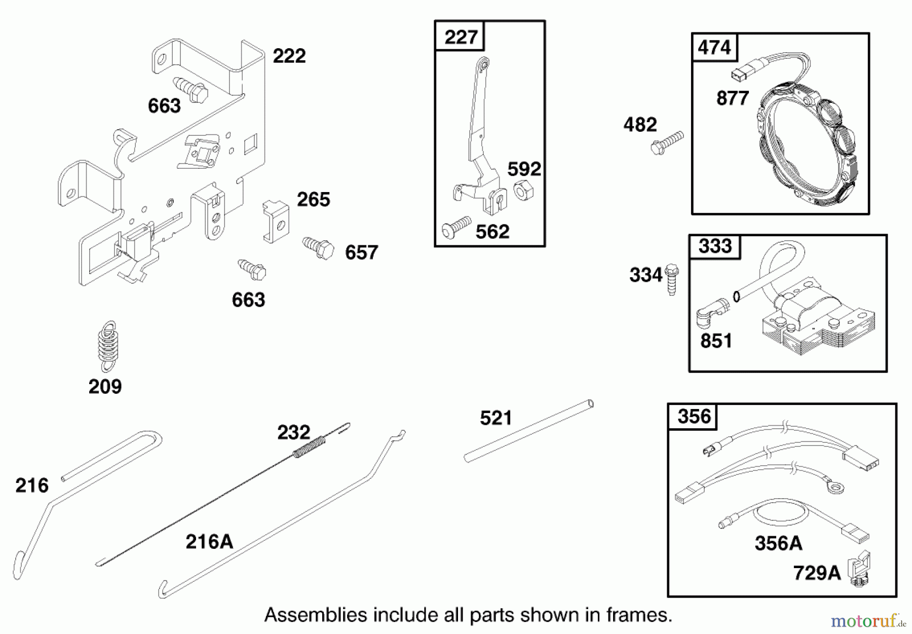 Toro Neu Mowers, Lawn & Garden Tractor Seite 1 71196 (16-44HXL) - Toro 16-44HXL Lawn Tractor, 1998 (8900001-8999999) ENGINE BRIGGS & STRATTON MODEL 28Q777-0668-E1 #6