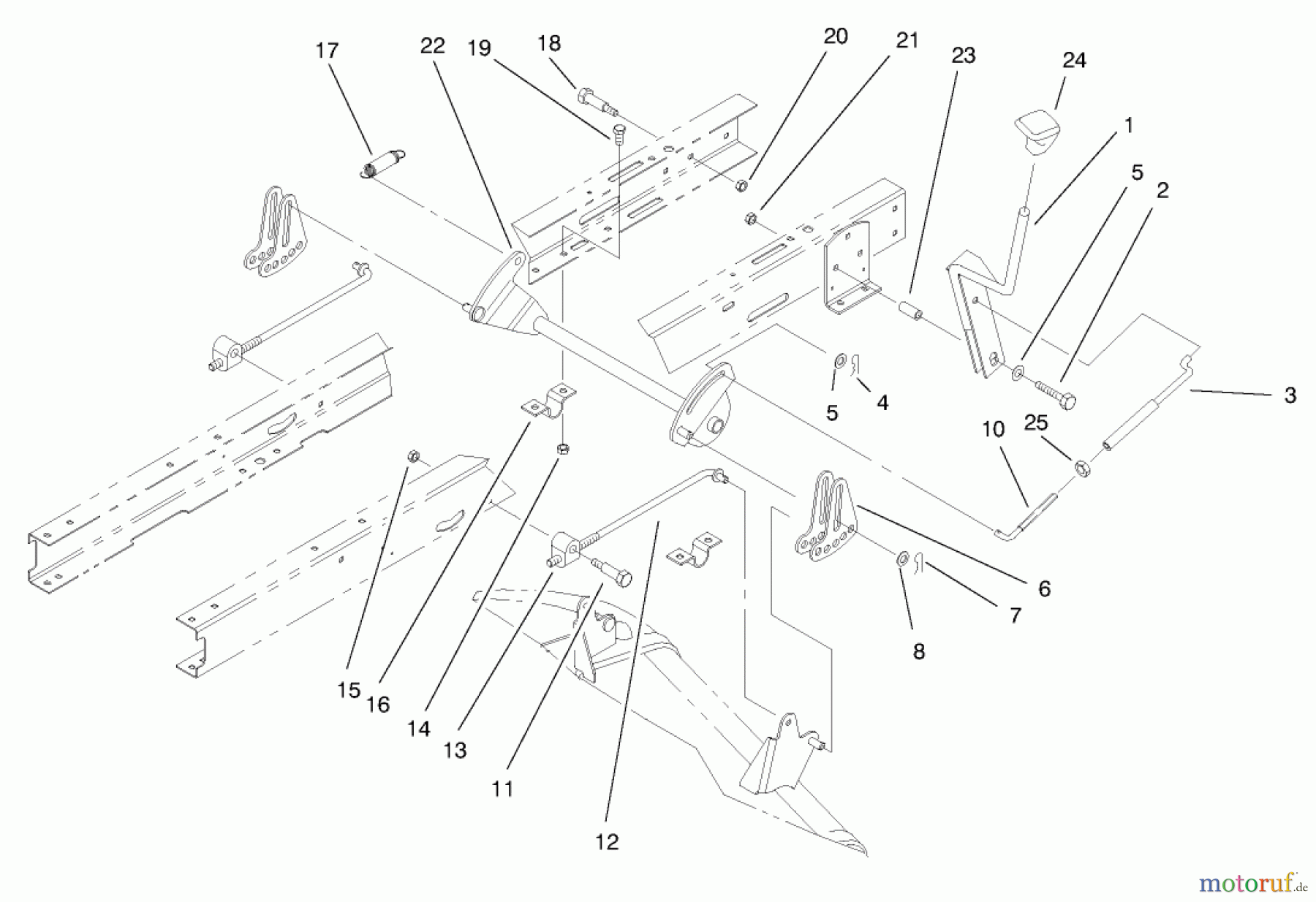 Toro Neu Mowers, Lawn & Garden Tractor Seite 1 71196 (16-44HXL) - Toro 16-44HXL Lawn Tractor, 1998 (8900001-8999999) HEIGTH OF CUT ASSEMBLY