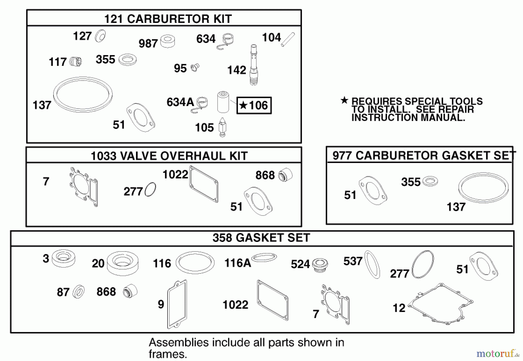Toro Neu Mowers, Lawn & Garden Tractor Seite 1 71197 (17-44HXL) - Toro 17-44HXL Lawn Tractor, 1999 (9900001-9999999) ENGINE BRIGGS & STRATTON MODEL 312777-0128-E1 #10