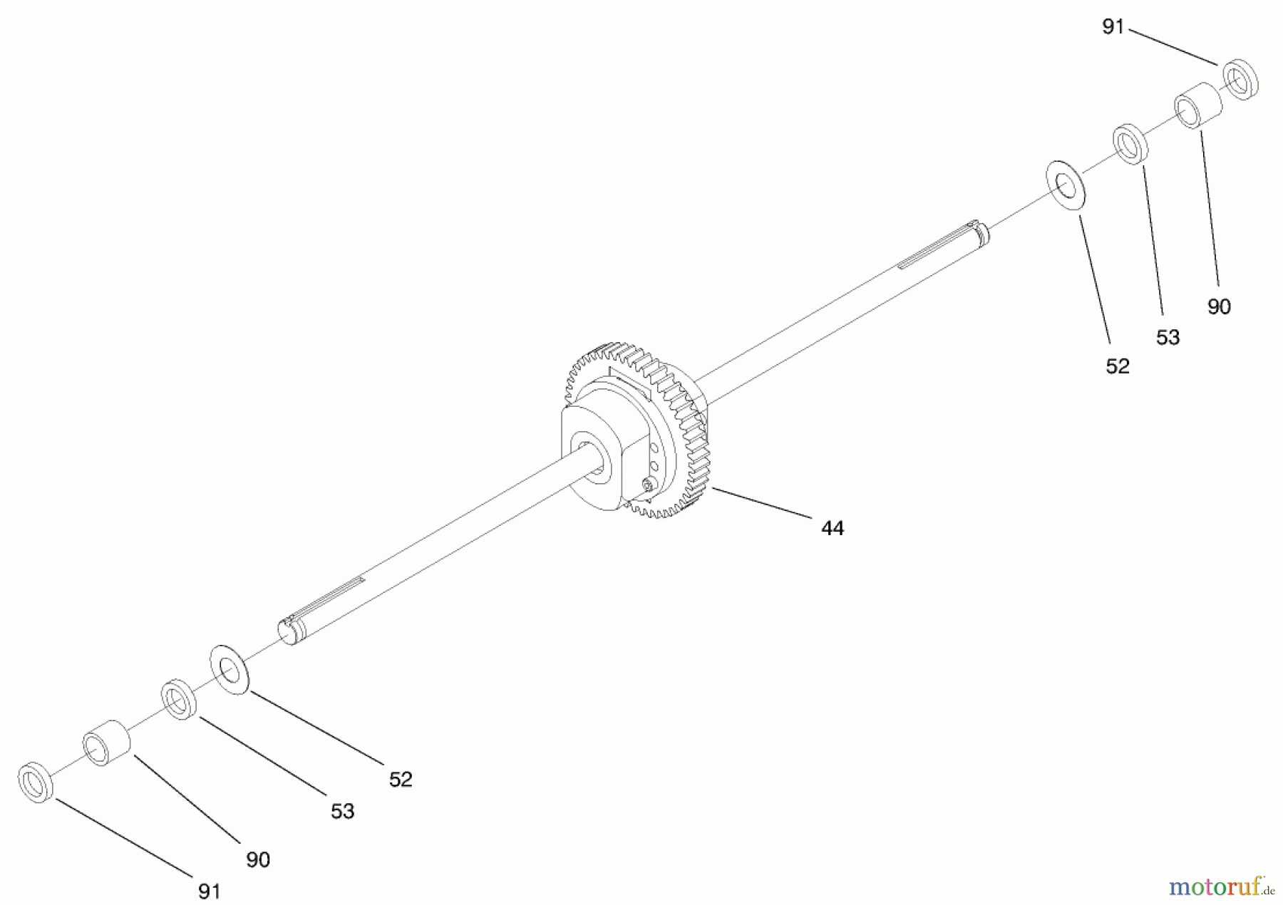 Toro Neu Mowers, Lawn & Garden Tractor Seite 1 71197 (17-44HXL) - Toro 17-44HXL Lawn Tractor, 1999 (9900001-9999999) HYDRO TRANSAXLE ASSEMBLY #3
