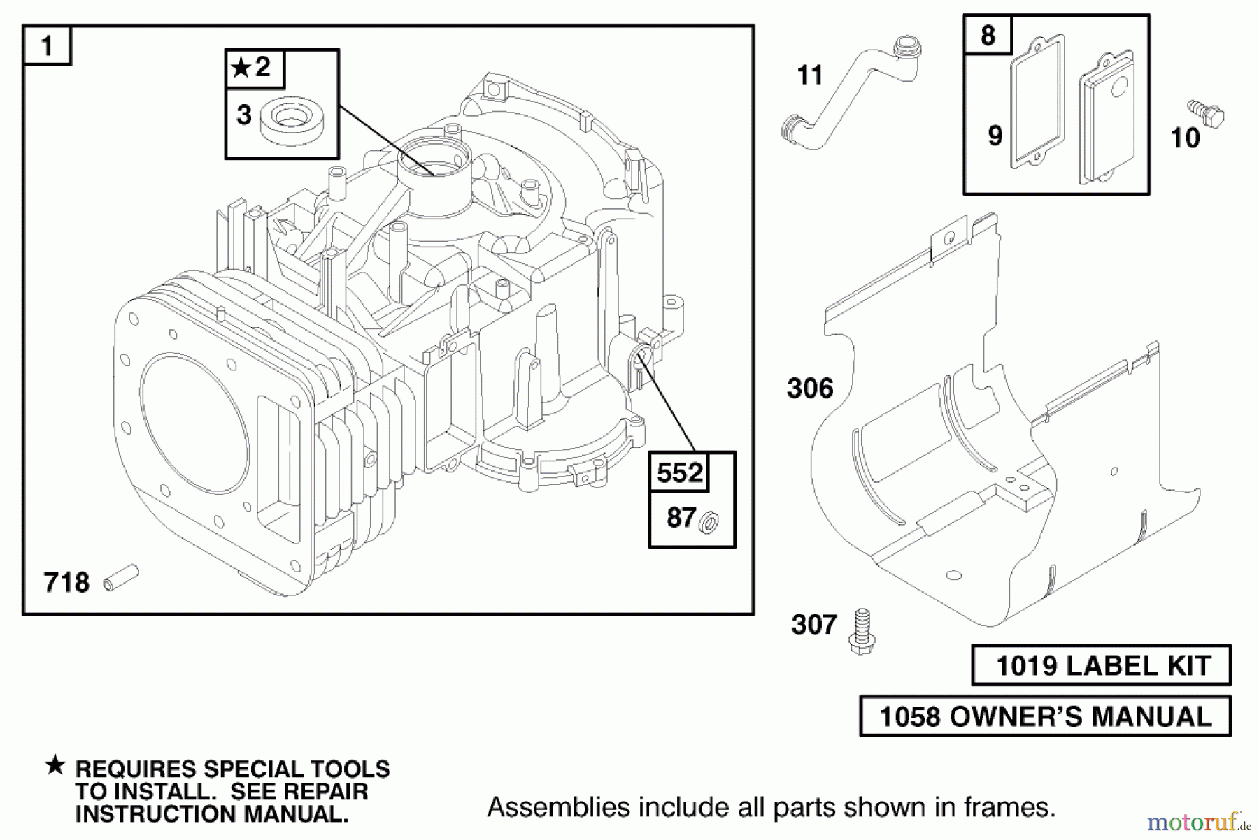 Toro Neu Mowers, Lawn & Garden Tractor Seite 1 71280 (17-44HXLE) - Toro 17-44HXLE Lawn Tractor, 2000 (200000001-200999999) ENGINE BRIGGS & STRATTON MODEL 312777-0128-E1 #1