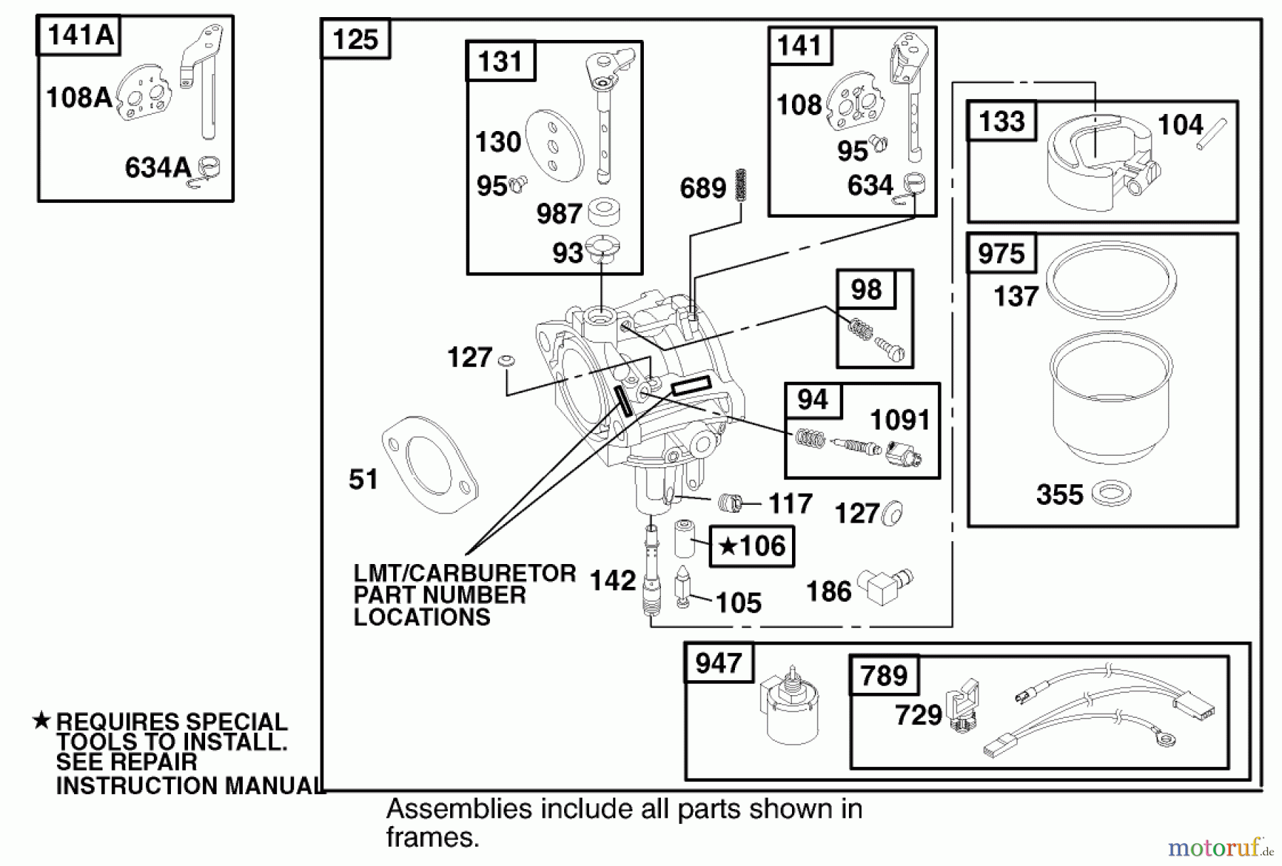 Toro Neu Mowers, Lawn & Garden Tractor Seite 1 71280 (17-44HXLE) - Toro 17-44HXLE Lawn Tractor, 2000 (200000001-200999999) ENGINE BRIGGS & STRATTON MODEL 312777-0128-E1 #4