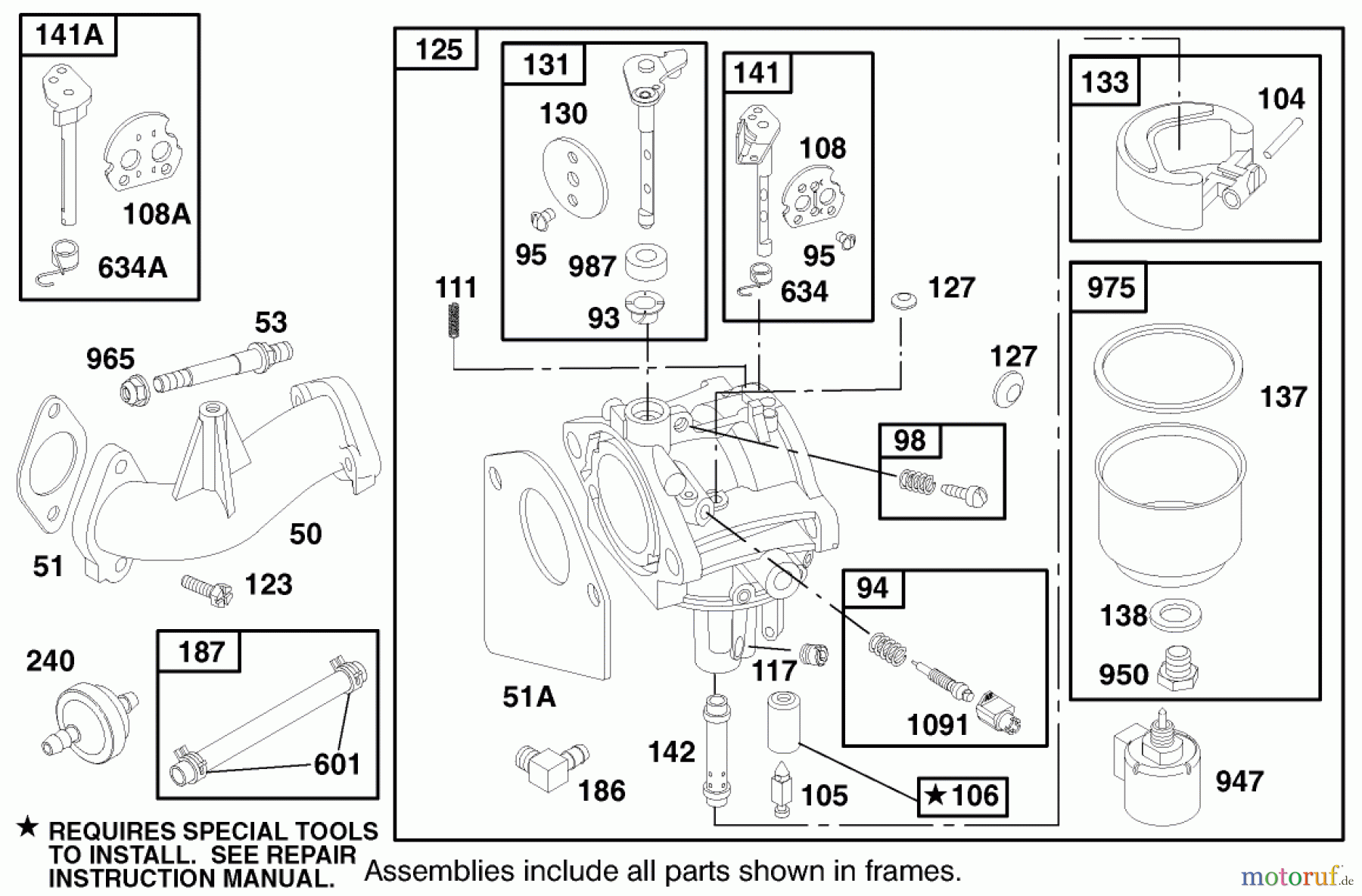 Toro Neu Mowers, Lawn & Garden Tractor Seite 1 71198 (14-38XL) - Toro 14-38XL Lawn Tractor, 1999 (9900001-9999999) ENGINE BRIGGS & STRATTON MODEL 28N777-1174-E1 #4