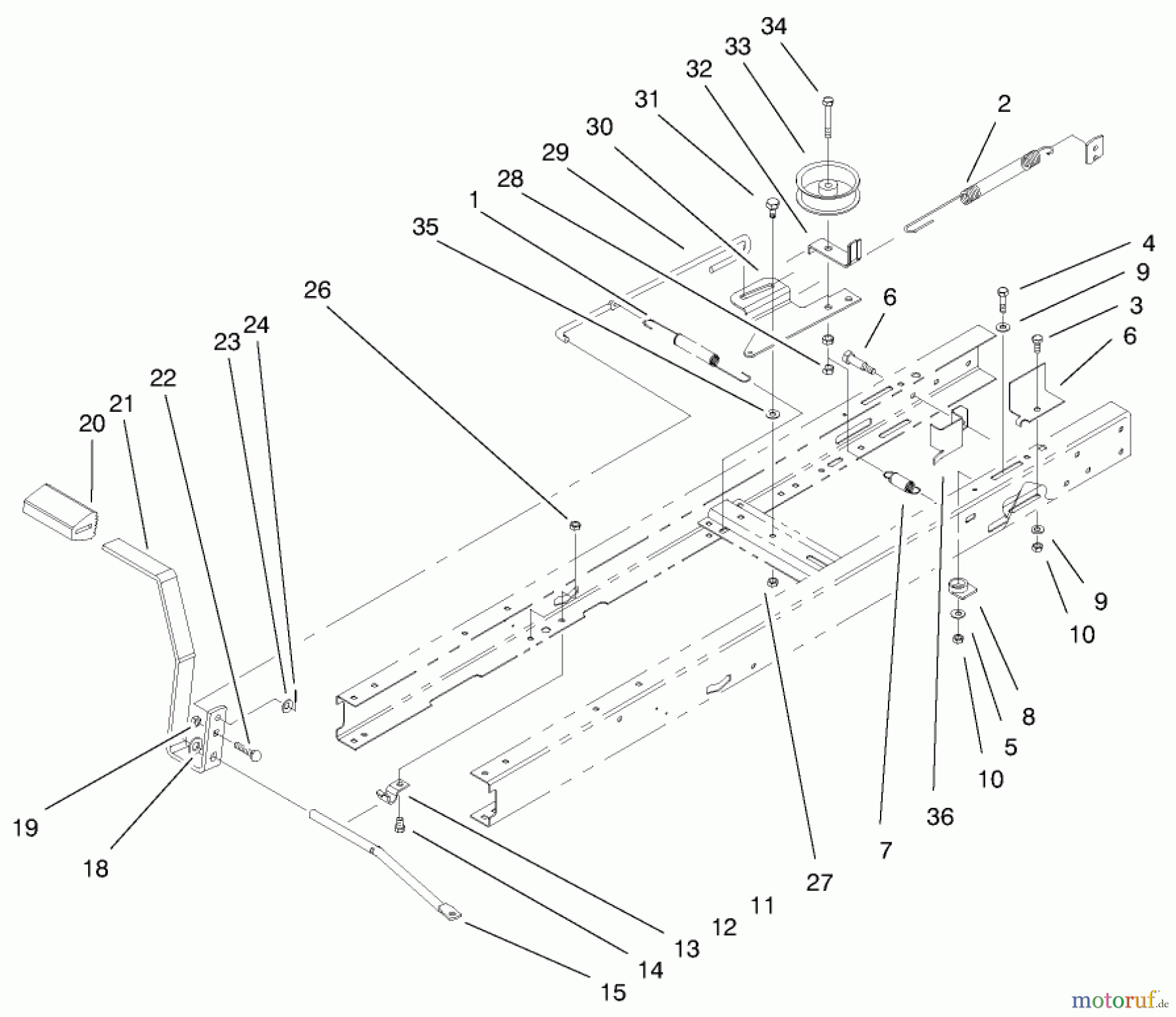  Toro Neu Mowers, Lawn & Garden Tractor Seite 1 71198 (14-38XL) - Toro 14-38XL Lawn Tractor, 1999 (9900001-9999999) TRACTION CLUTCHING COMPONENTS