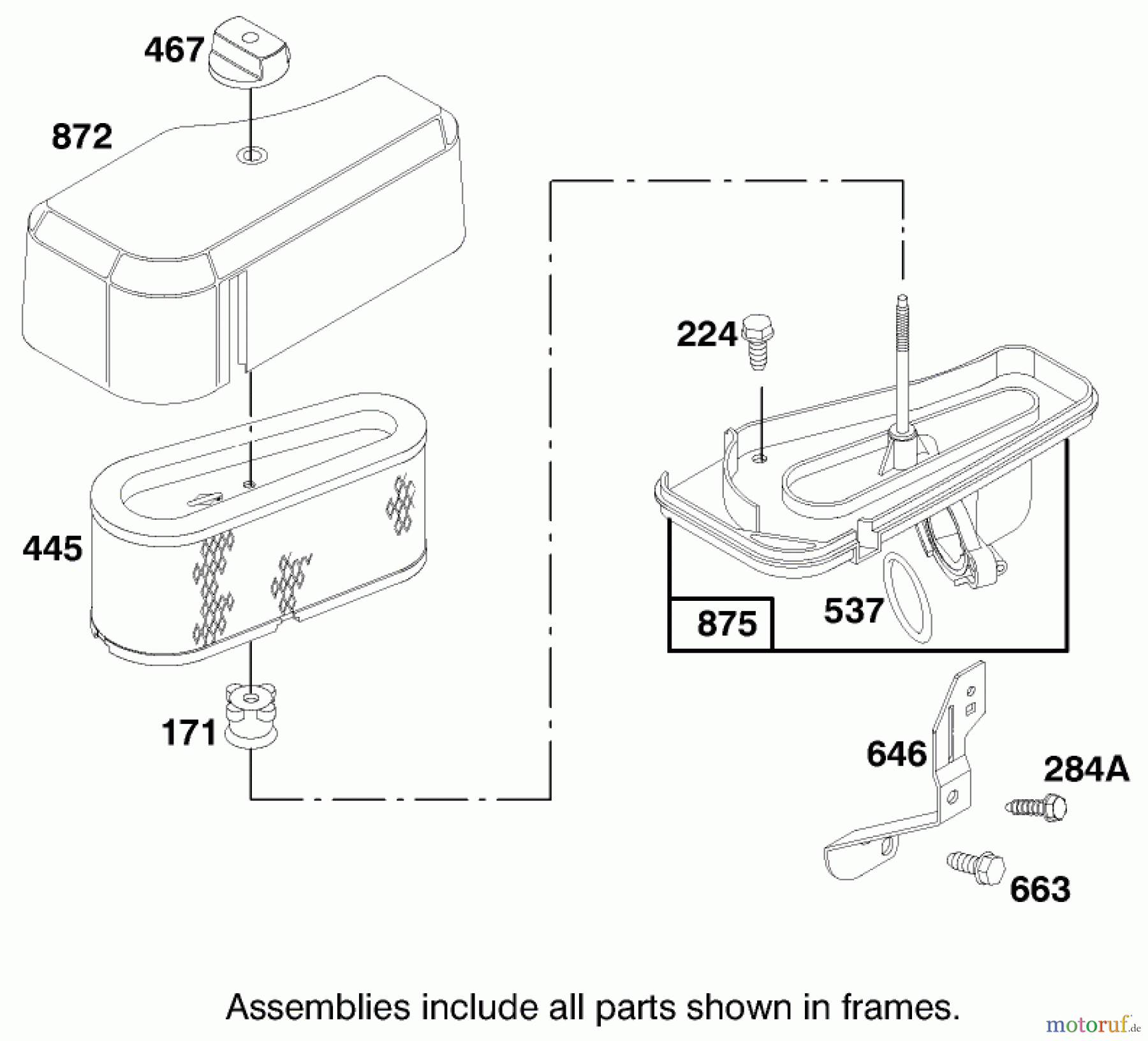 Toro Neu Mowers, Lawn & Garden Tractor Seite 1 71199 (12-32XL) - Toro 12-32XL Lawn Tractor, 1999 (9900001-9999999) ENGINE BRIGGS & STRATTON MODEL 284707-1148-E1 #5