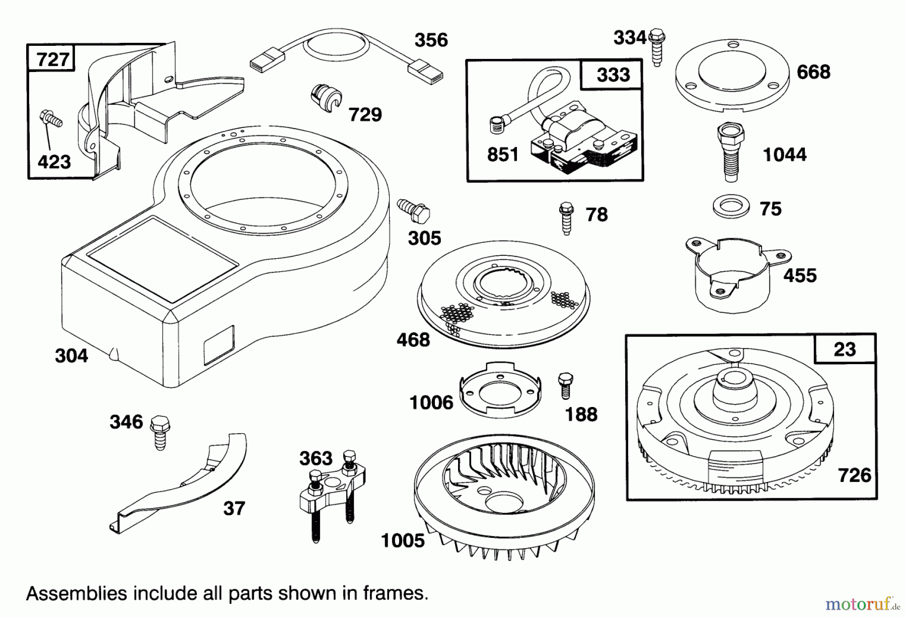  Toro Neu Mowers, Lawn & Garden Tractor Seite 1 71200 (12-32XL) - Toro 12-32XL Lawn Tractor, 1995 (5900001-5910000) ENGINE BRIGGS & STRATTON MODEL 282707-0119-01 #6