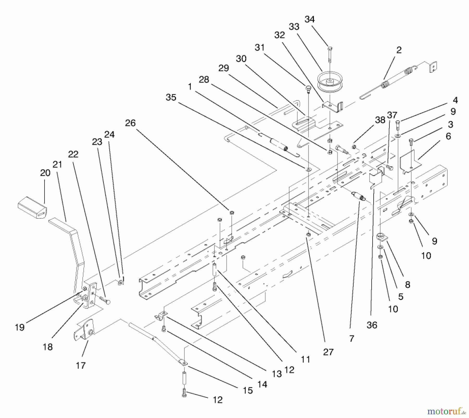 Toro Neu Mowers, Lawn & Garden Tractor Seite 1 71201 (12-32XL) - Toro 12-32XL Lawn Tractor, 1998 (8900001-8999999) CLUTCH ASSEMBLY