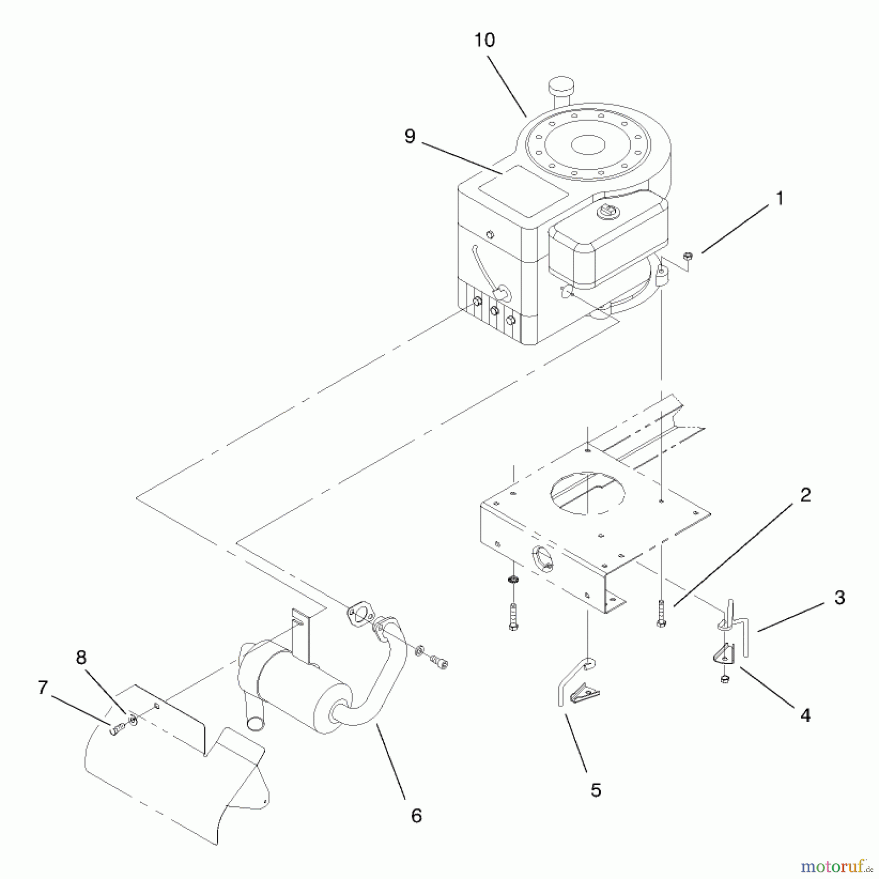 Toro Neu Mowers, Lawn & Garden Tractor Seite 1 71201 (12-32XL) - Toro 12-32XL Lawn Tractor, 1998 (8900001-8999999) ENGINE ASSEMBLY