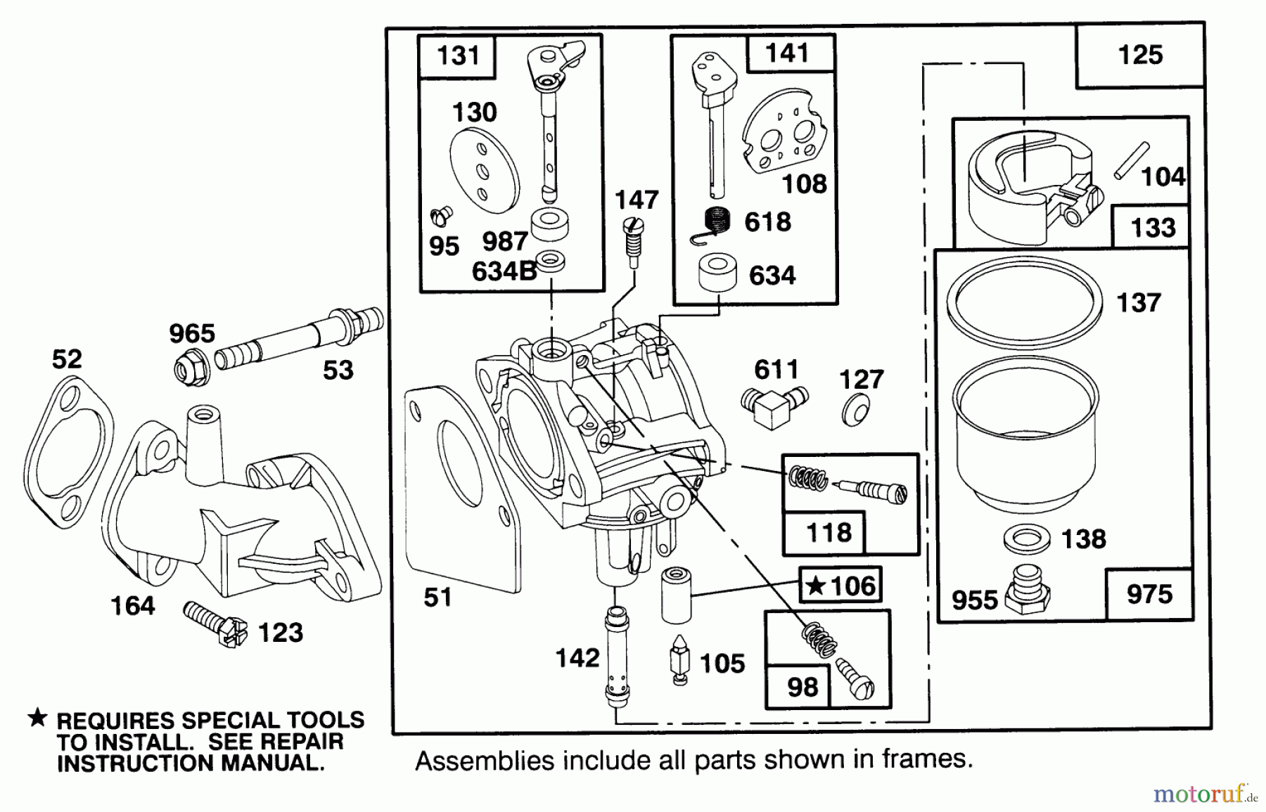 Toro Neu Mowers, Lawn & Garden Tractor Seite 1 71202 (12-38XL) - Toro 12-38XL Lawn Tractor, 1995 (5900001-5999999) ENGINE BRIGGS & STRATTON MODEL 286707-0453-01 #3