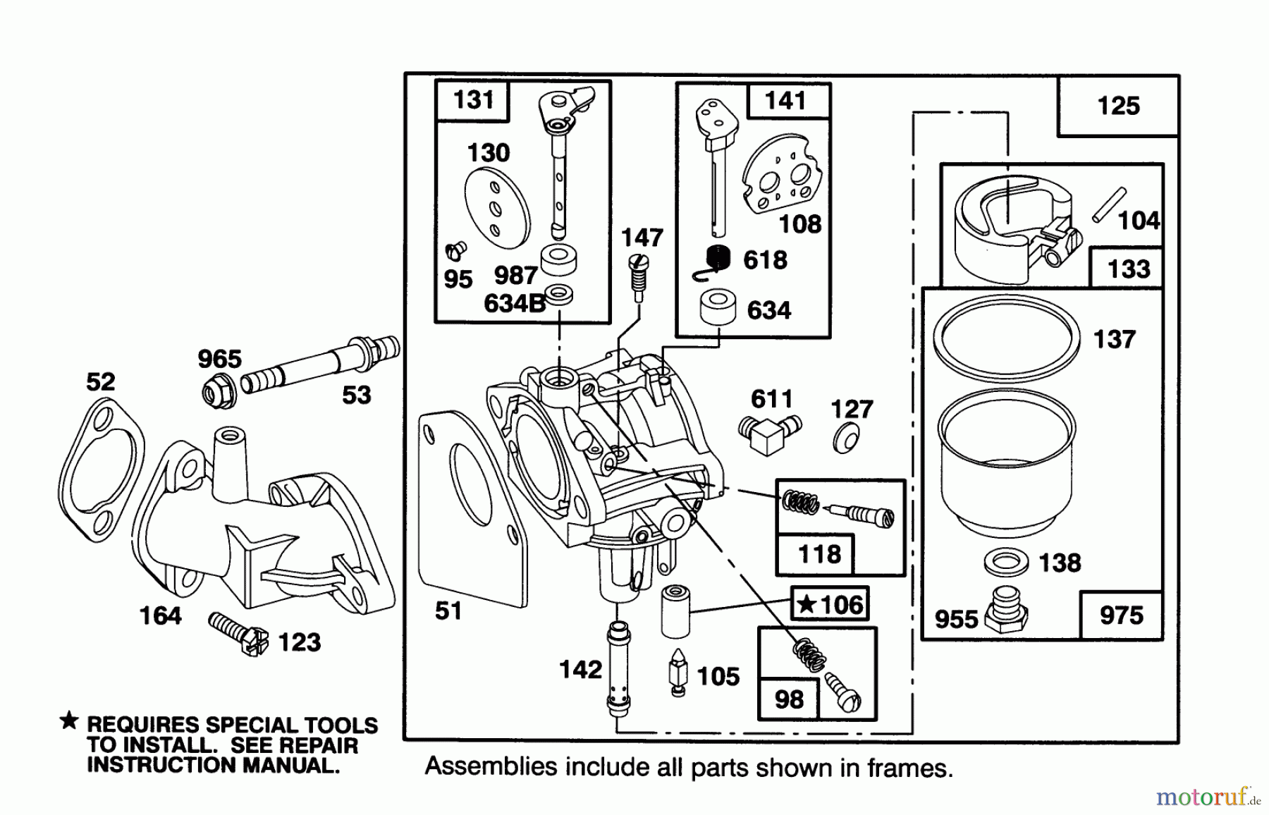 Toro Neu Mowers, Lawn & Garden Tractor Seite 1 71205 (13-38XL) - Toro 13-38XL Lawn Tractor, 1995 (59000001-59999999) ENGINE BRIGGS & STRATTON MODEL 28M707-0122-01 #3