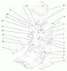 Toro 71209 (13-32XLE) - 13-32XLE Lawn Tractor, 2000 (200000001-200999999) Ersatzteile REAR BODY & SEAT ASSEMBLY