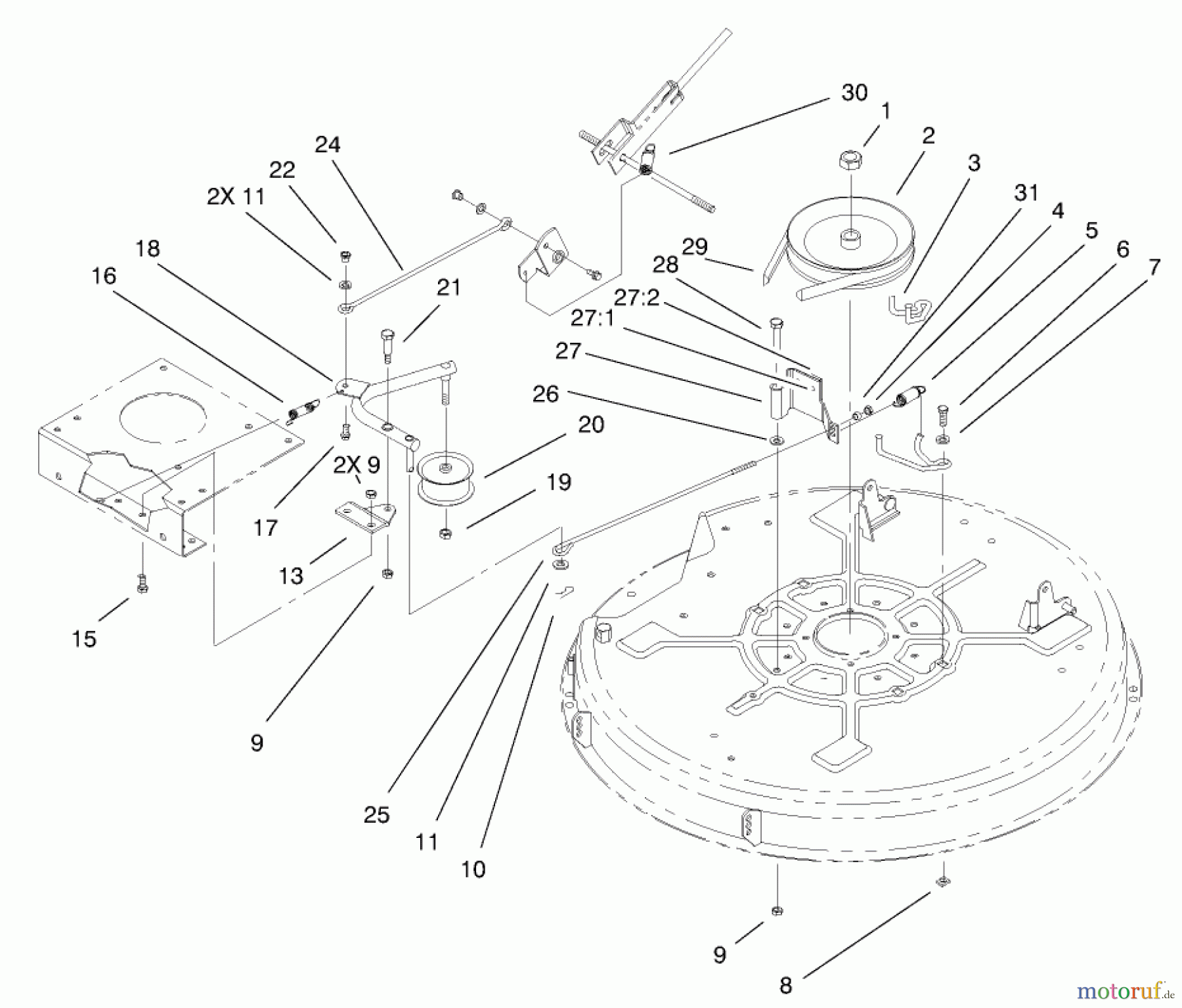  Toro Neu Mowers, Lawn & Garden Tractor Seite 1 71209 (13-32XLE) - Toro 13-32XLE Lawn Tractor, 2002 (220010001-220999999) 32