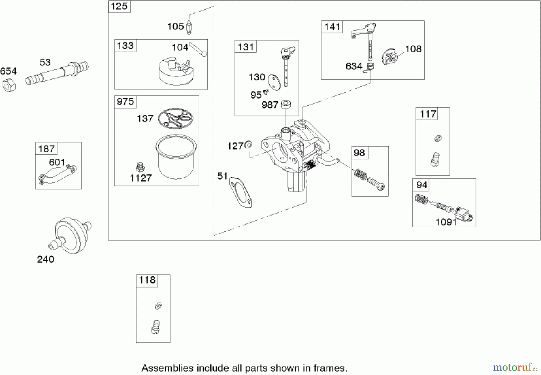 Toro Neu Mowers, Lawn & Garden Tractor Seite 1 71209 (13-32XLE) - Toro 13-32XLE Lawn Tractor, 2004 (240000001-240999999) CARBURETOR ASSEMBLY BRIGGS AND STRATTON MODEL 21A907-0169-E1
