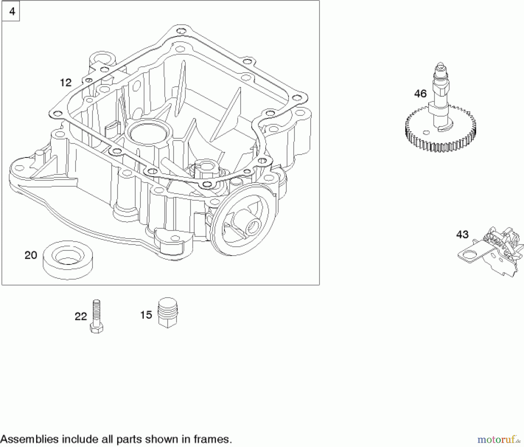 Toro Neu Mowers, Lawn & Garden Tractor Seite 1 71209 (13-32XLE) - Toro 13-32XLE Lawn Tractor, 2004 (240000001-240999999) CRANKCASE ASSEMBLY BRIGGS AND STRATTON 21A907-0169-E1