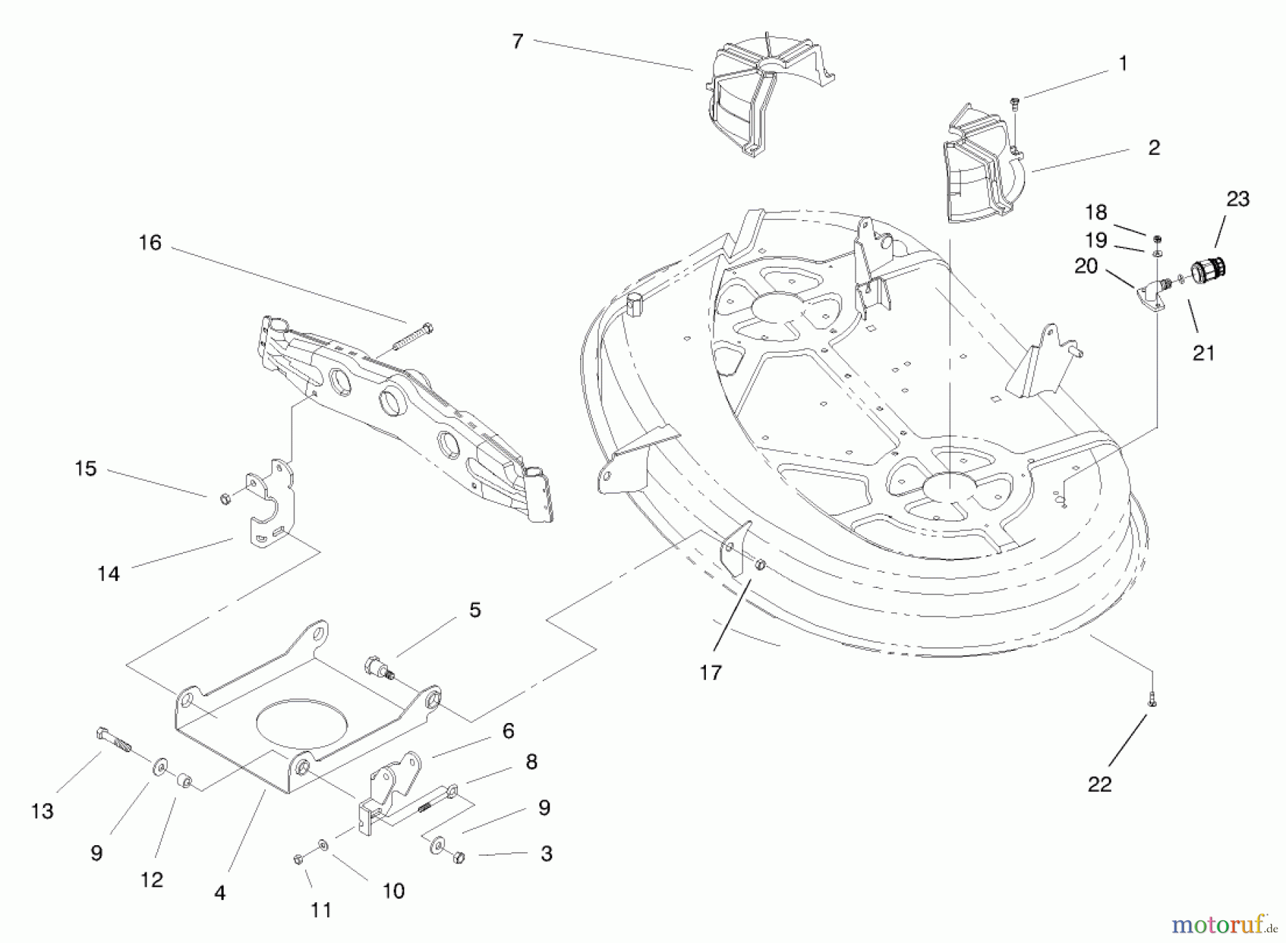 Toro Neu Mowers, Lawn & Garden Tractor Seite 1 71215 (14-38HXL) - Toro 14-38HXL Lawn Tractor, 1997 (7900001-7999999) SUSPENSION ASSEMBLY (38