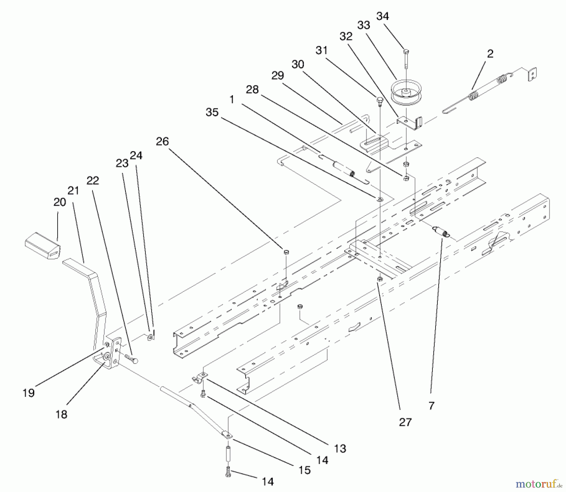 Toro Neu Mowers, Lawn & Garden Tractor Seite 1 71215 (14-38HXL) - Toro 14-38HXL Lawn Tractor, 1998 (8900001-8999999) CLUTCH ASSEMBLY