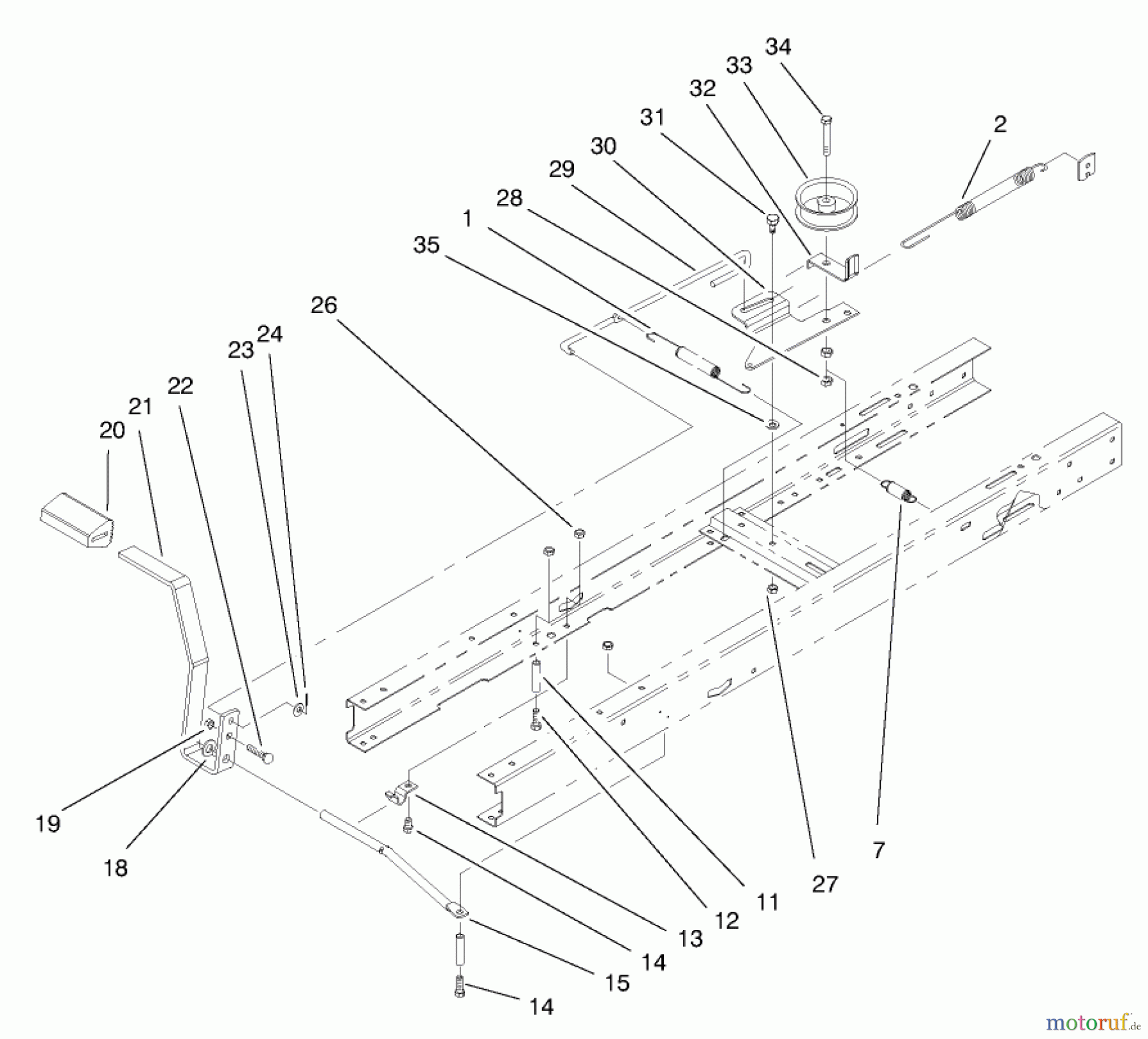 Toro Neu Mowers, Lawn & Garden Tractor Seite 1 71219 (14-38HXL) - Toro 14-38HXL Lawn Tractor, 1997 (7900001-7999999) CLUTCH ASSEMBLY