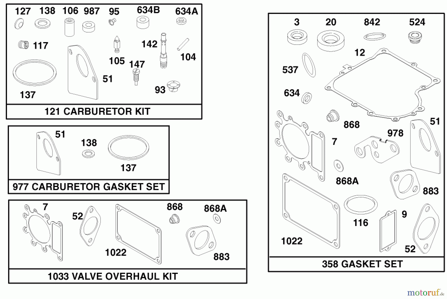  Toro Neu Mowers, Lawn & Garden Tractor Seite 1 71219 (14-38HXL) - Toro 14-38HXL Lawn Tractor, 1997 (7900001-7999999) ENGINE BRIGGS & STRATTON MODEL 28N777-0174-01 #10