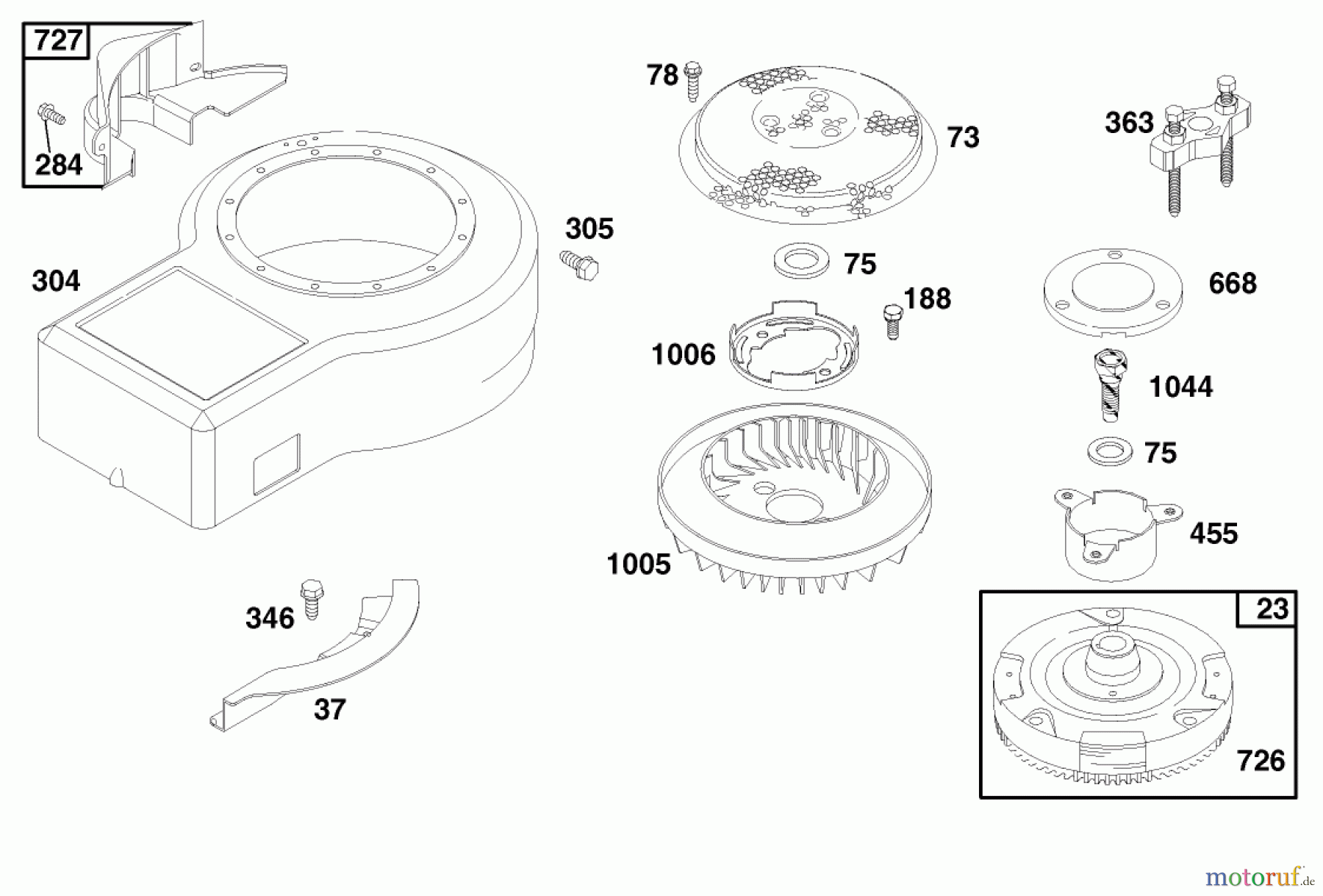 Toro Neu Mowers, Lawn & Garden Tractor Seite 1 71219 (14-38HXL) - Toro 14-38HXL Lawn Tractor, 1997 (7900001-7999999) ENGINE BRIGGS & STRATTON MODEL 28N777-0174-01 #8