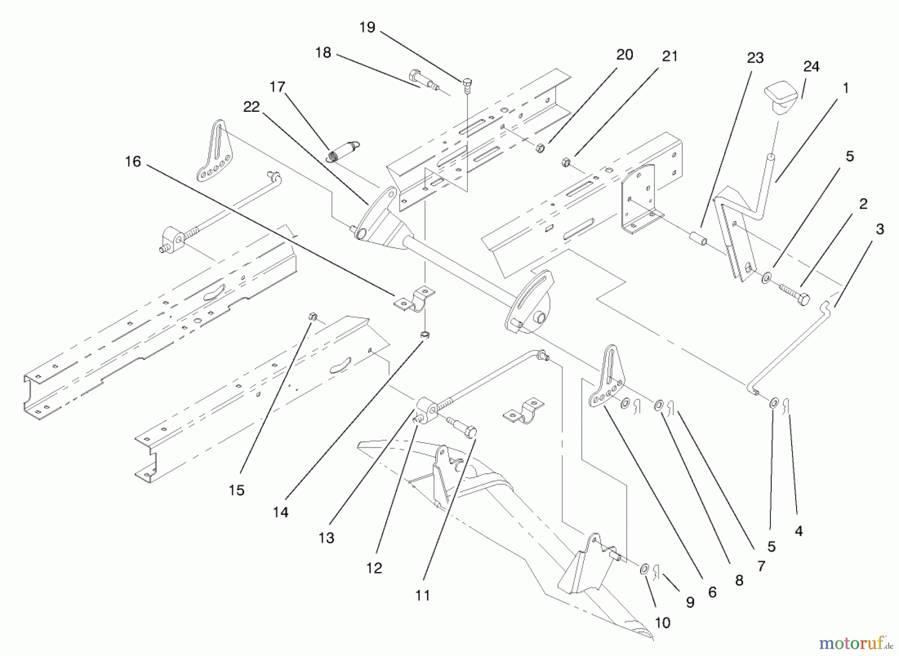  Toro Neu Mowers, Lawn & Garden Tractor Seite 1 71219 (14-38HXL) - Toro 14-38HXL Lawn Tractor, 1997 (7900001-7999999) HEIGHT OF CUT ASSEMBLY