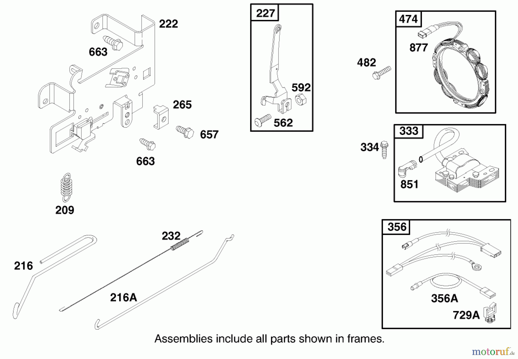 Toro Neu Mowers, Lawn & Garden Tractor Seite 1 71219 (14-38HXL) - Toro 14-38HXL Lawn Tractor, 1998 (8900001-8999999) ENGINE BRIGGS & STRATTON MODEL 28N777-1174-E1 #6