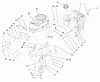 Toro 71219 (14-38HXL) - 14-38HXL Lawn Tractor, 1998 (8900001-8999999) Ersatzteile ENGINE & GAS TANK ASSEMBLY