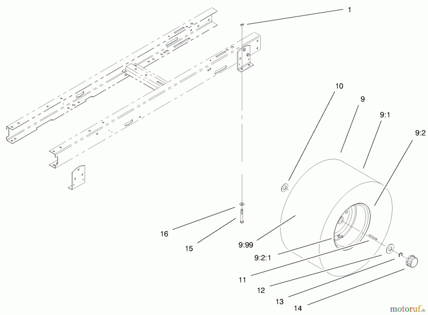 Toro Neu Mowers, Lawn & Garden Tractor Seite 1 71221 (15-38HXL) - Toro 15-38HXL Lawn Tractor, 1999 (9900001-9999999) 5 SPEED TRANSAXLE ASSEMBLY