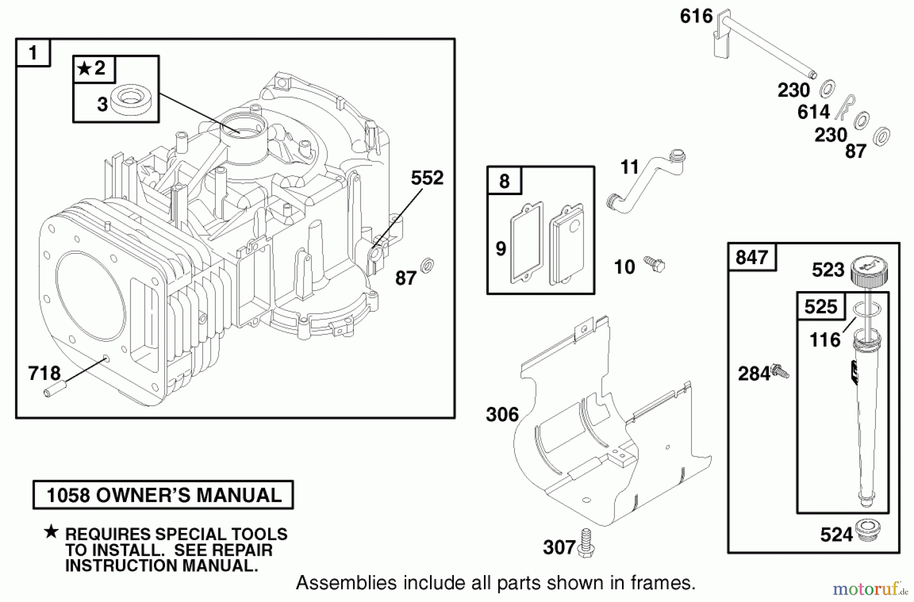 Toro Neu Mowers, Lawn & Garden Tractor Seite 1 71221 (15-38HXL) - Toro 15-38HXL Lawn Tractor, 1999 (9900001-9999999) ENGINE BRIGGS AND STRATTON MODDEL 28Q777-0690-E1
