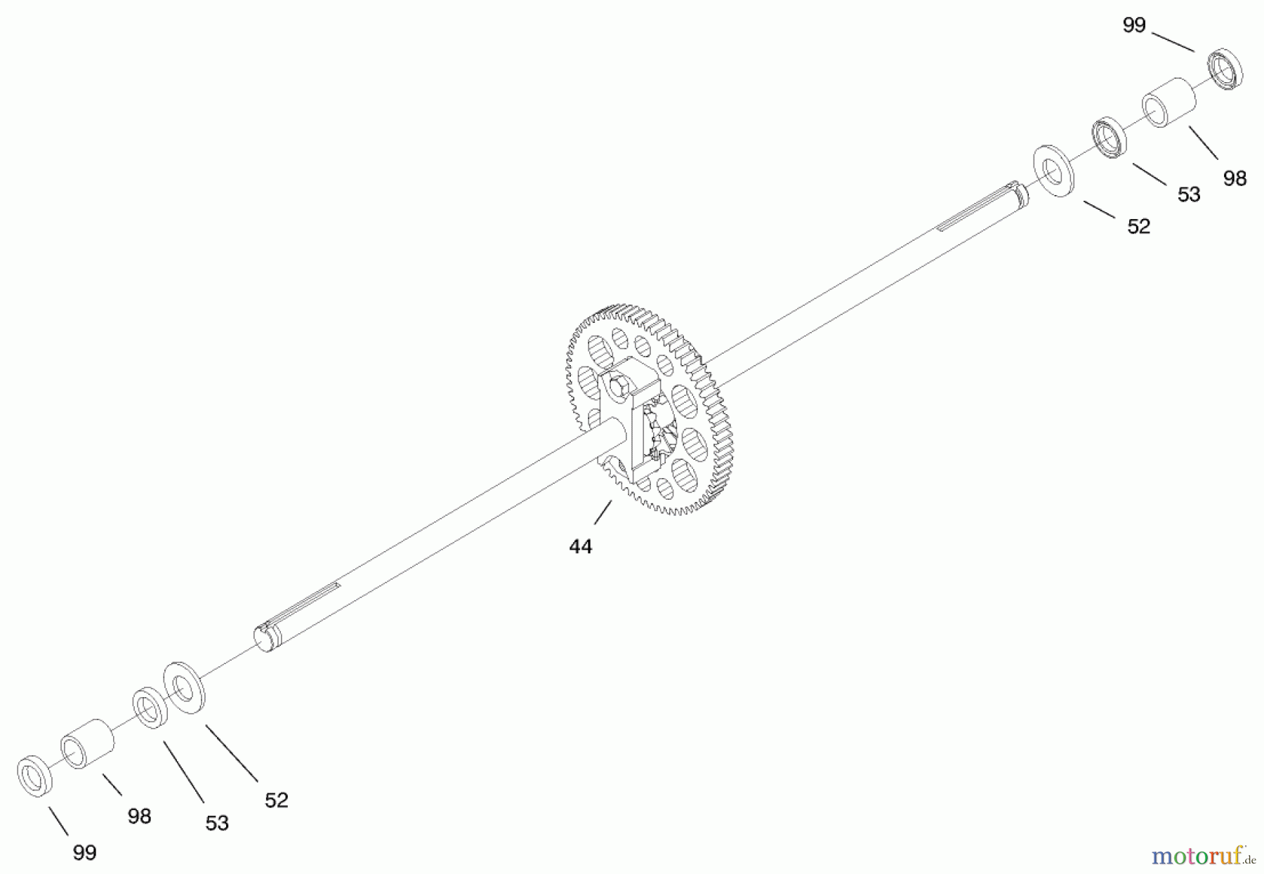 Toro Neu Mowers, Lawn & Garden Tractor Seite 1 71221 (15-38HXL) - Toro 15-38HXL Lawn Tractor, 1999 (9900001-9999999) HYDRO TRANSAXLE ASSEMBLY #3