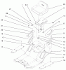 Toro 71223 (16-38XL) - 16-38XL Lawn Tractor, 2000 (200000001-200999999) Ersatzteile REAR BODY & SEAT ASSEMBLY