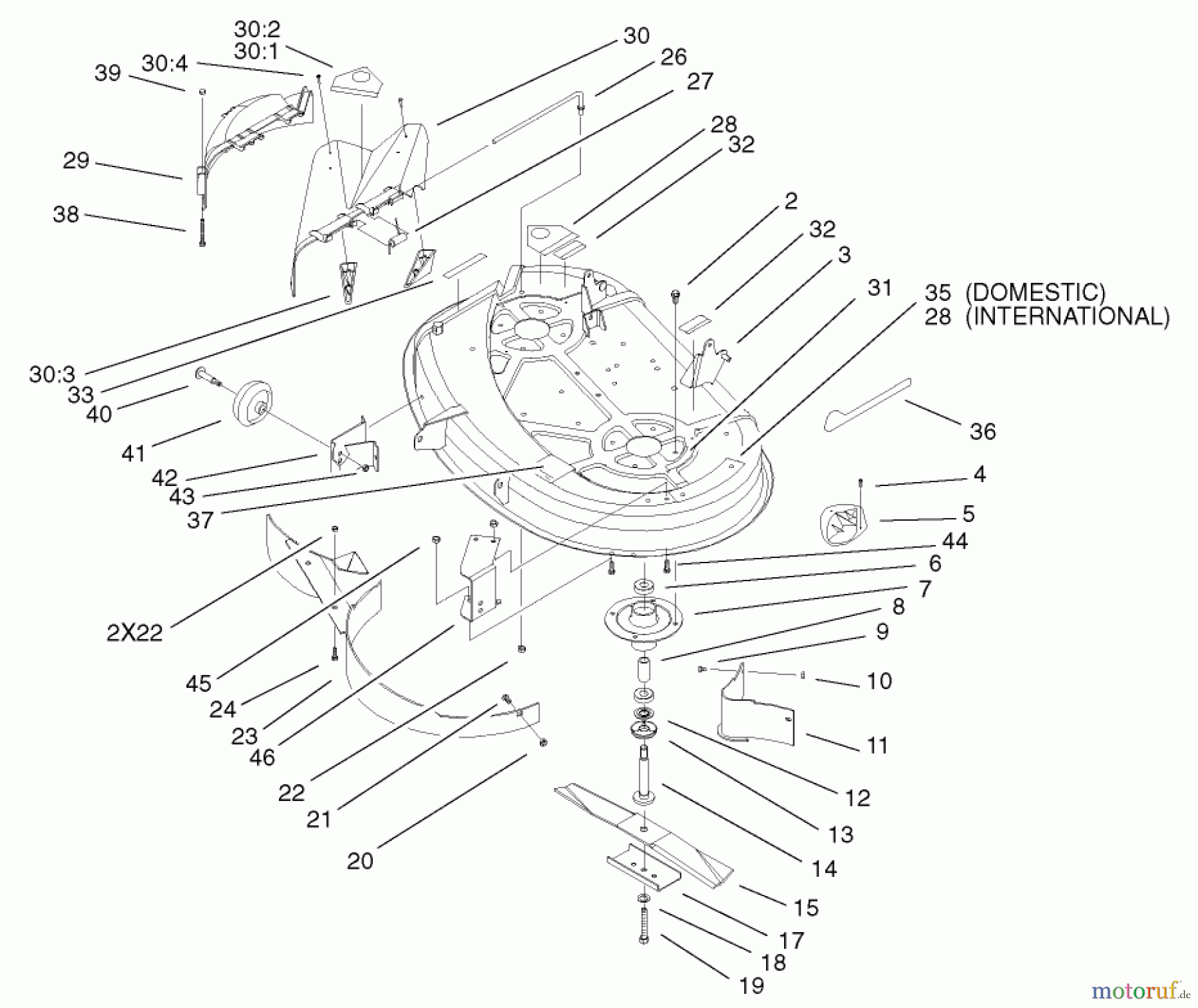 Toro Neu Mowers, Lawn & Garden Tractor Seite 1 71223 (16-38XL) - Toro 16-38XL Lawn Tractor, 2001 (210000001-210999999) 38