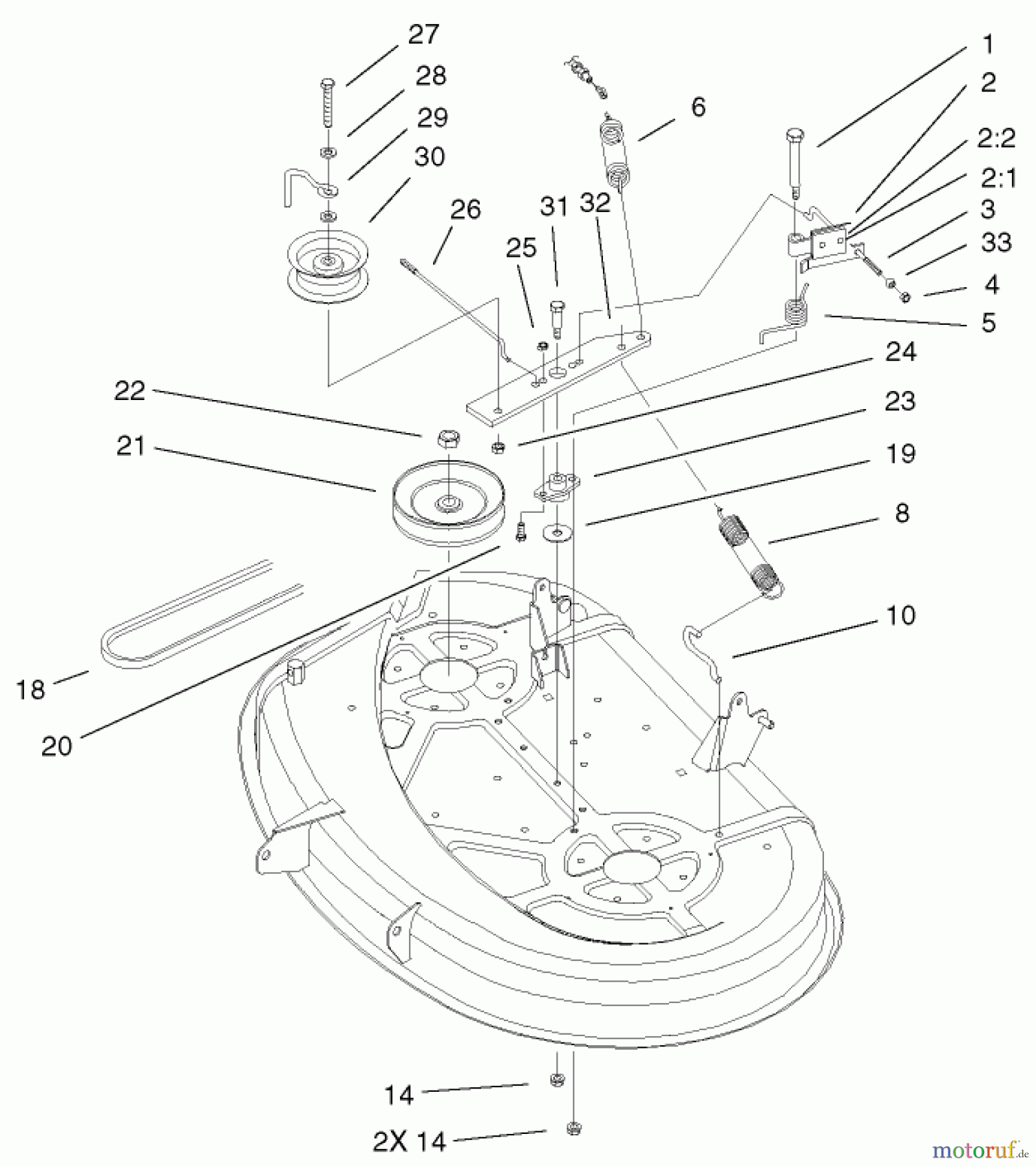 Toro Neu Mowers, Lawn & Garden Tractor Seite 1 71223 (16-38XL) - Toro 16-38XL Lawn Tractor, 2001 (210000001-210999999) 38