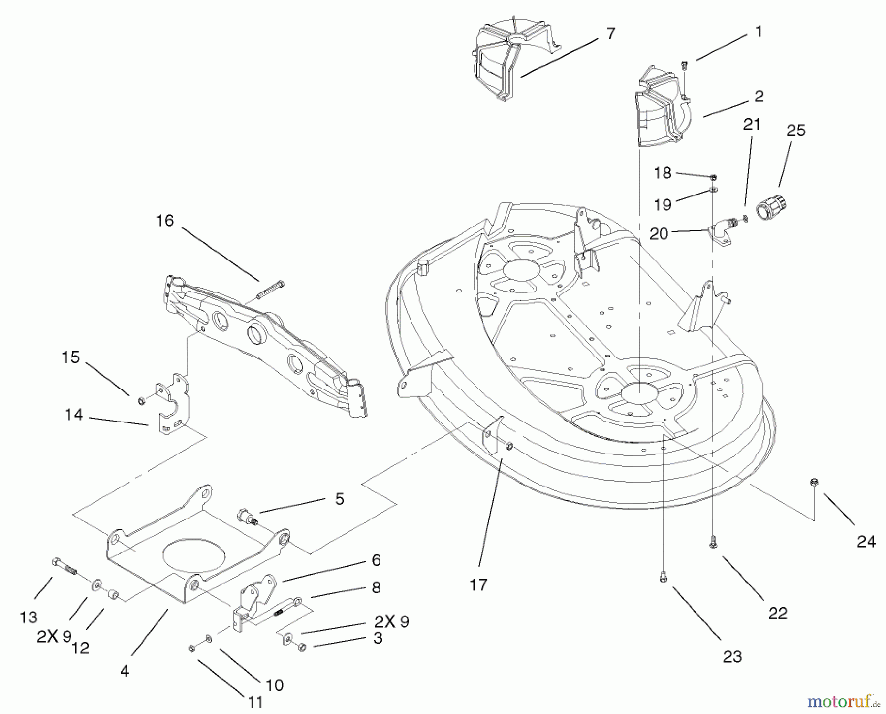 Toro Neu Mowers, Lawn & Garden Tractor Seite 1 71223 (16-38XL) - Toro 16-38XL Lawn Tractor, 2001 (210000001-210999999) 38