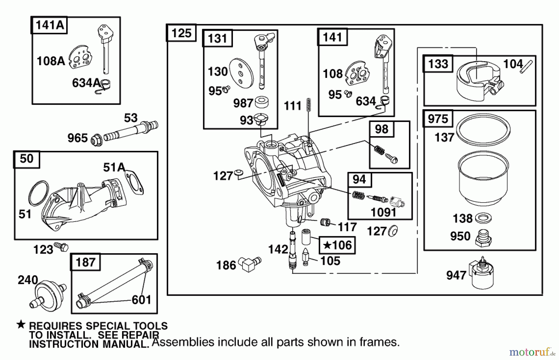 Toro Neu Mowers, Lawn & Garden Tractor Seite 1 71223 (16-38XL) - Toro 16-38XL Lawn Tractor, 2001 (210000001-210999999) ENGINE BRIGGS & STRATTON MODEL 28Q777-0690-E1 #4